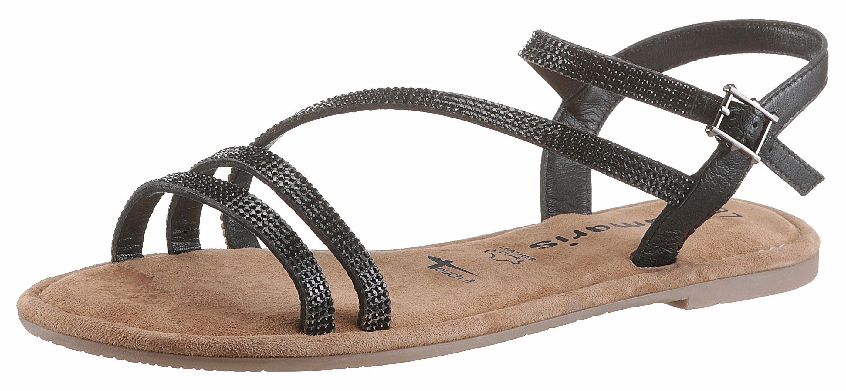 tamaris slippers zwart