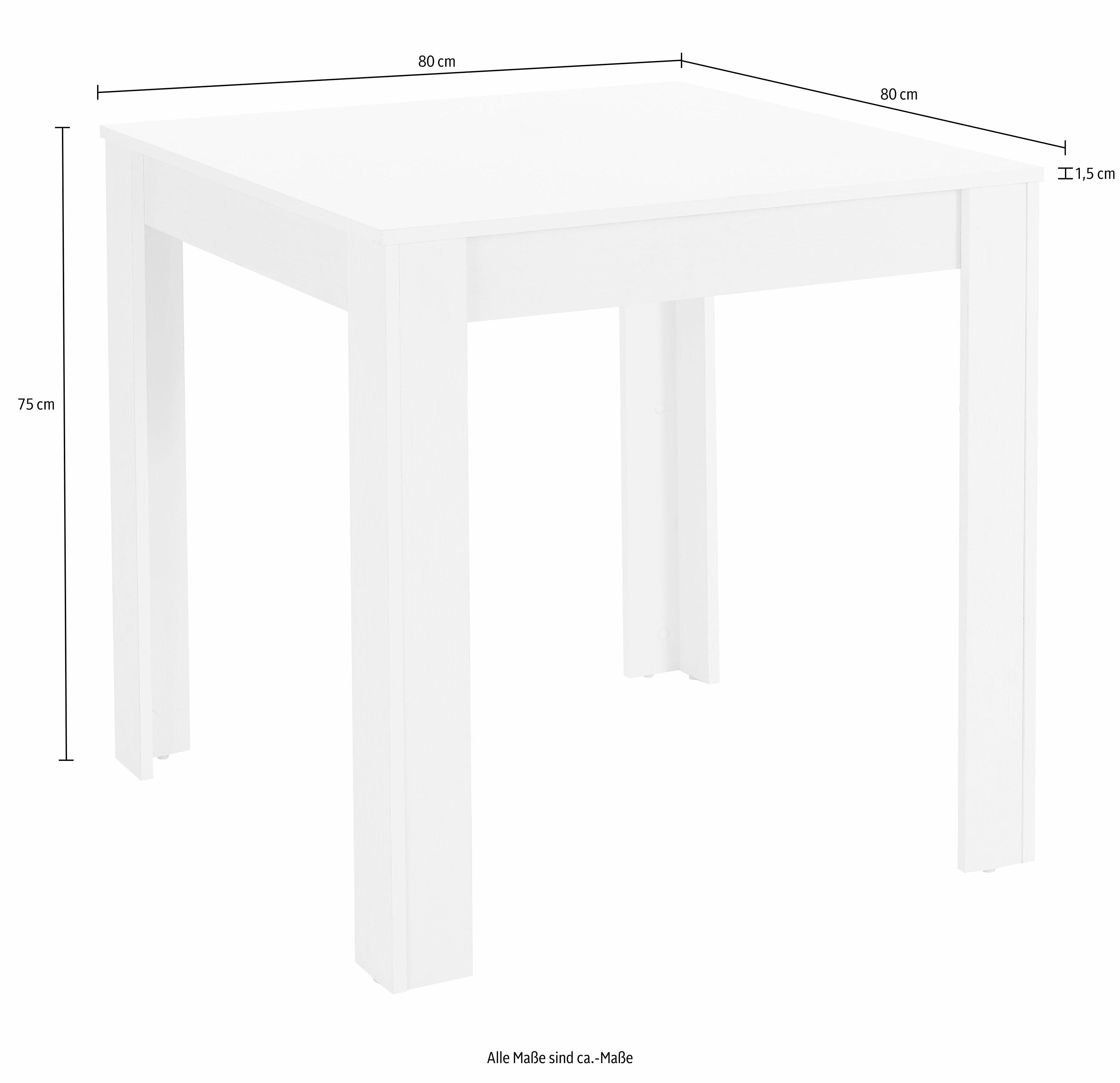 INOSIGN Eethoek LynnNico Tafelbreedte 80 cm, Belastbaarheid 120 KG (set, 5-delig)