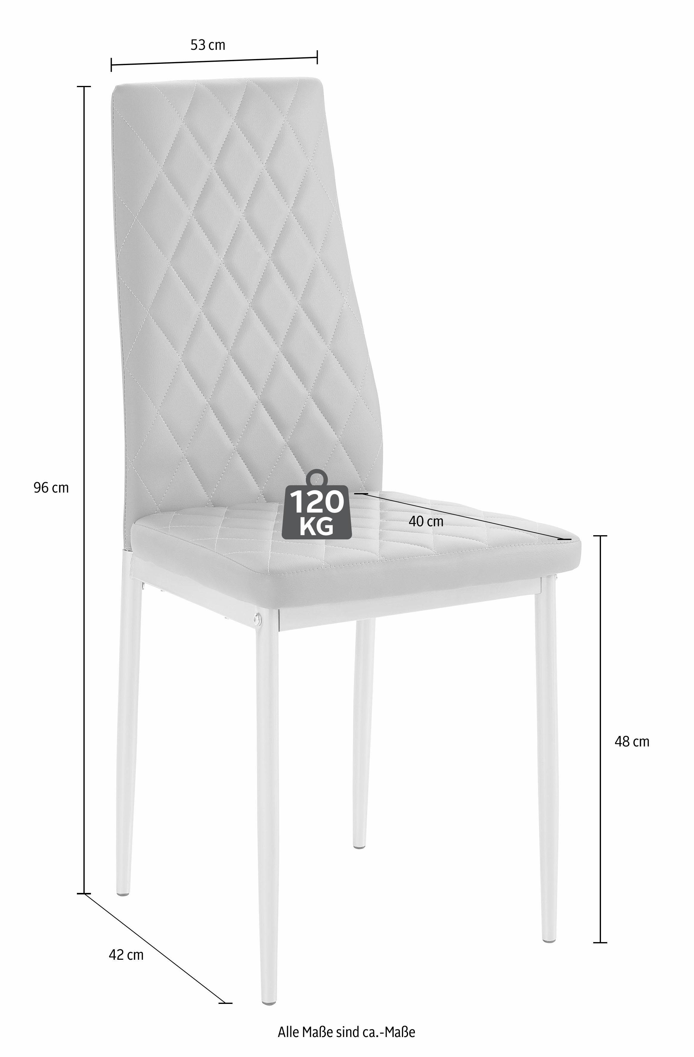 INOSIGN Eethoek met glazen tafel, breedte 80 cm (set, 5-delig)