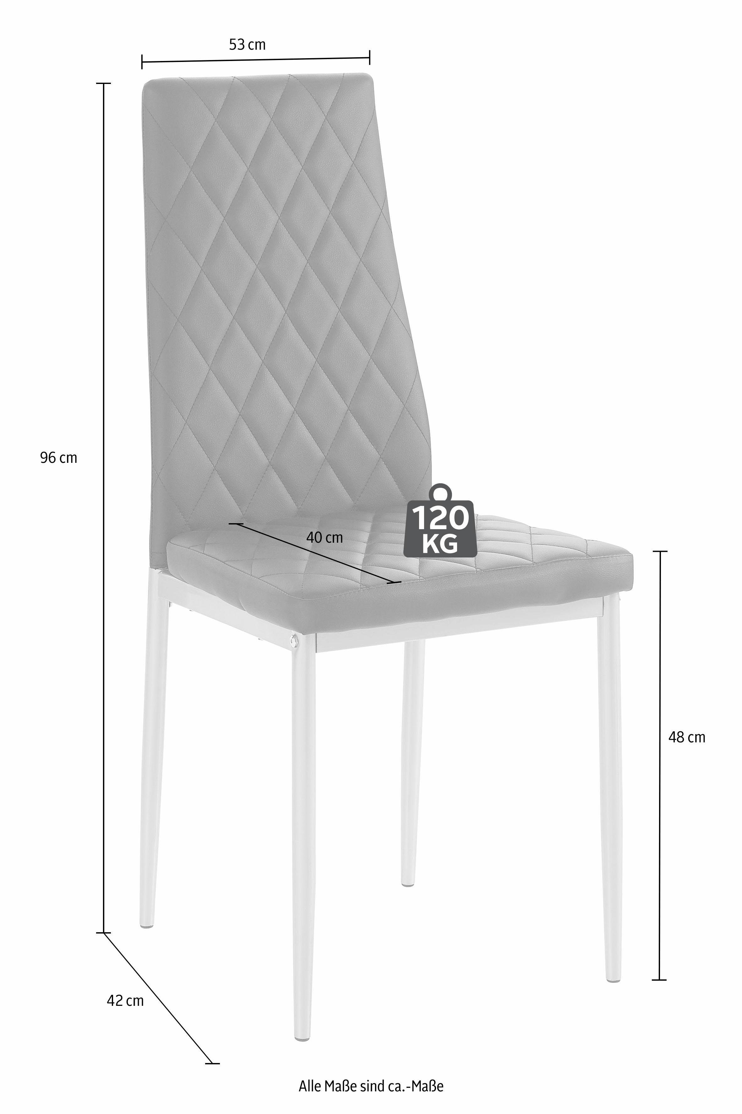 INOSIGN Eethoek met glazen tafel, breedte 80 cm (set, 5-delig)