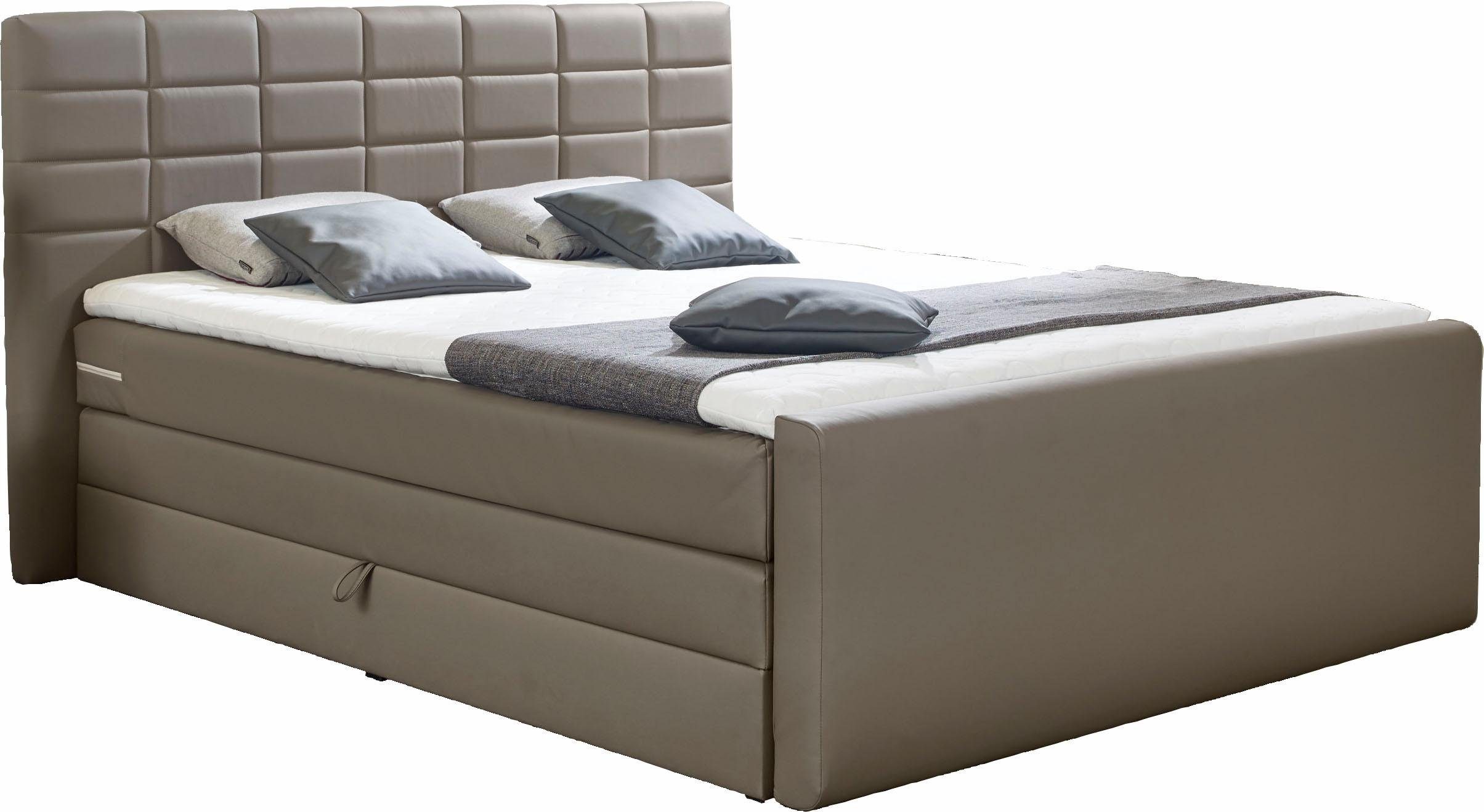 INOSIGN Boxspring Lethbridge incl. bedbox en matrastopper, twee matrastypes in h2