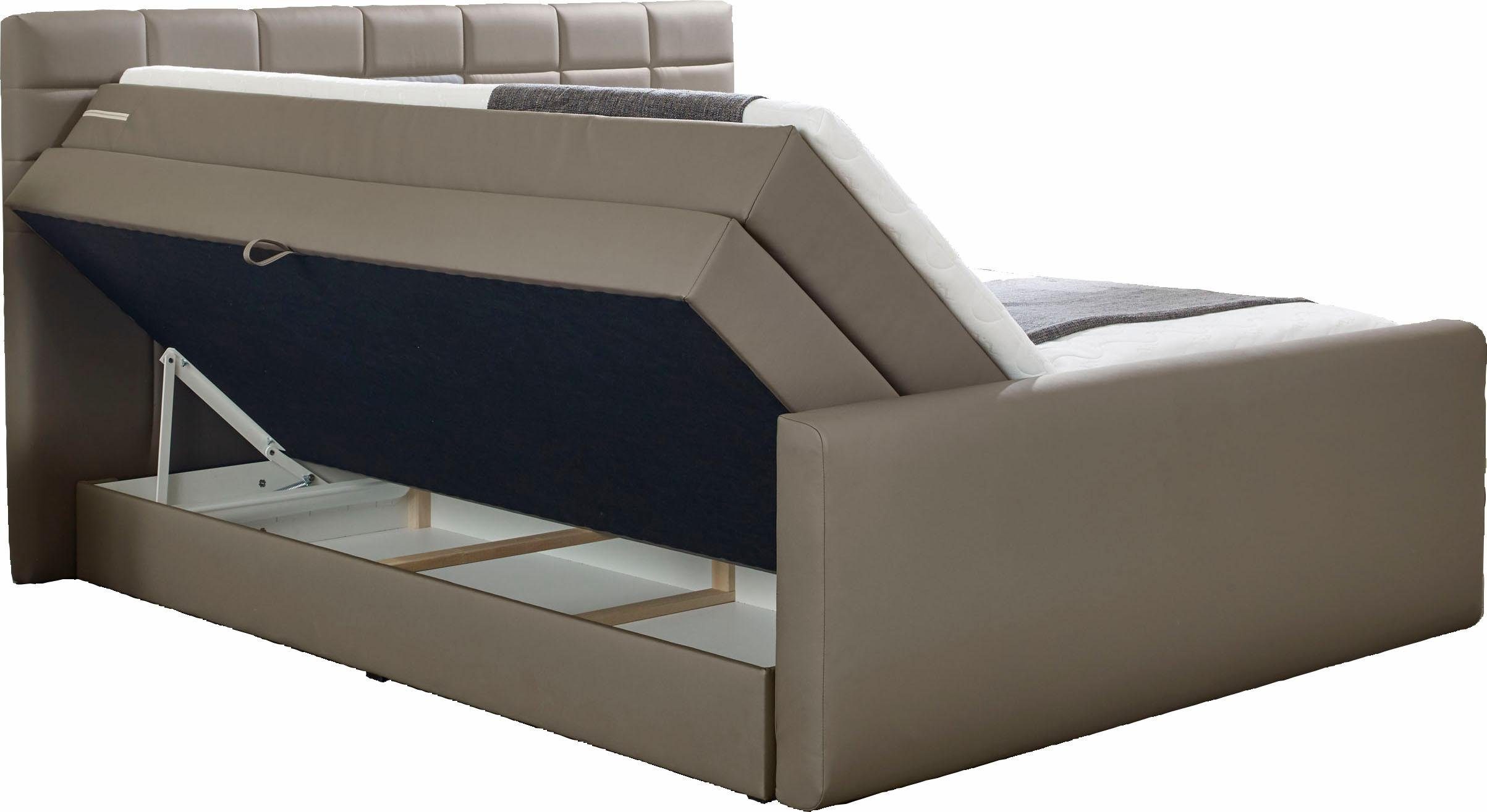 INOSIGN Boxspring Lethbridge incl. bedbox en matrastopper, twee matrastypes in h2