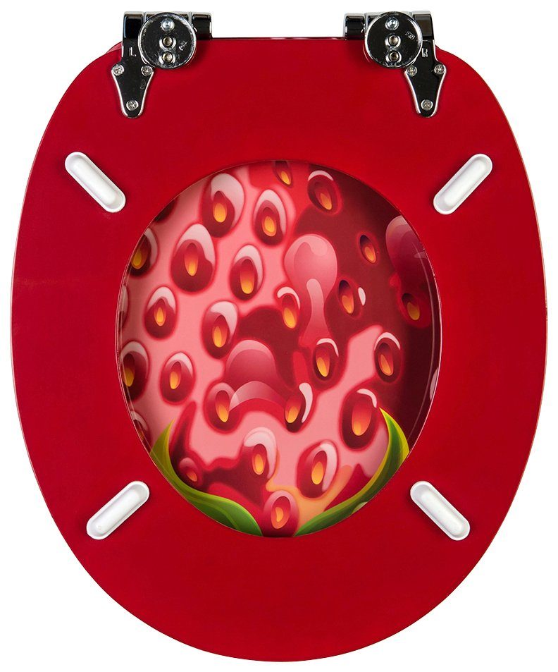 Sanilo Toiletzitting Strawberry met soft-closemechanisme