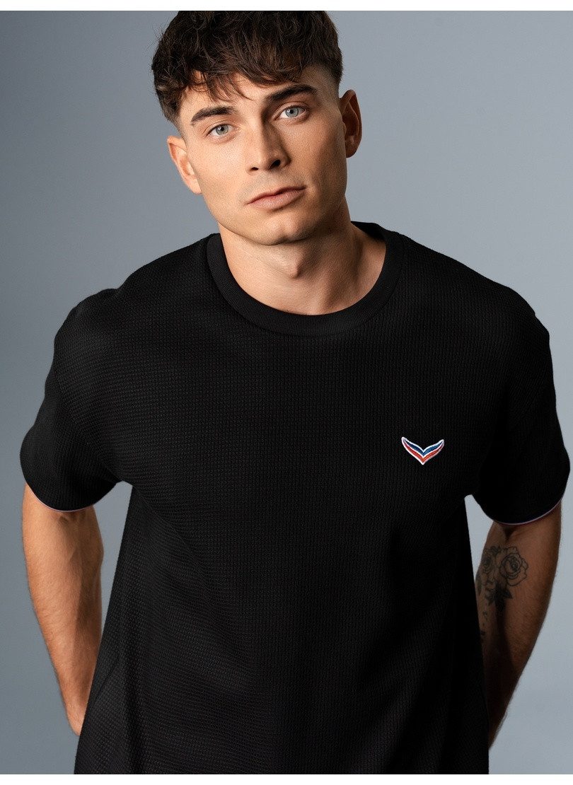 Trigema T-shirt TRIGEMA oversized T-shirt in wafel look (1-delig)