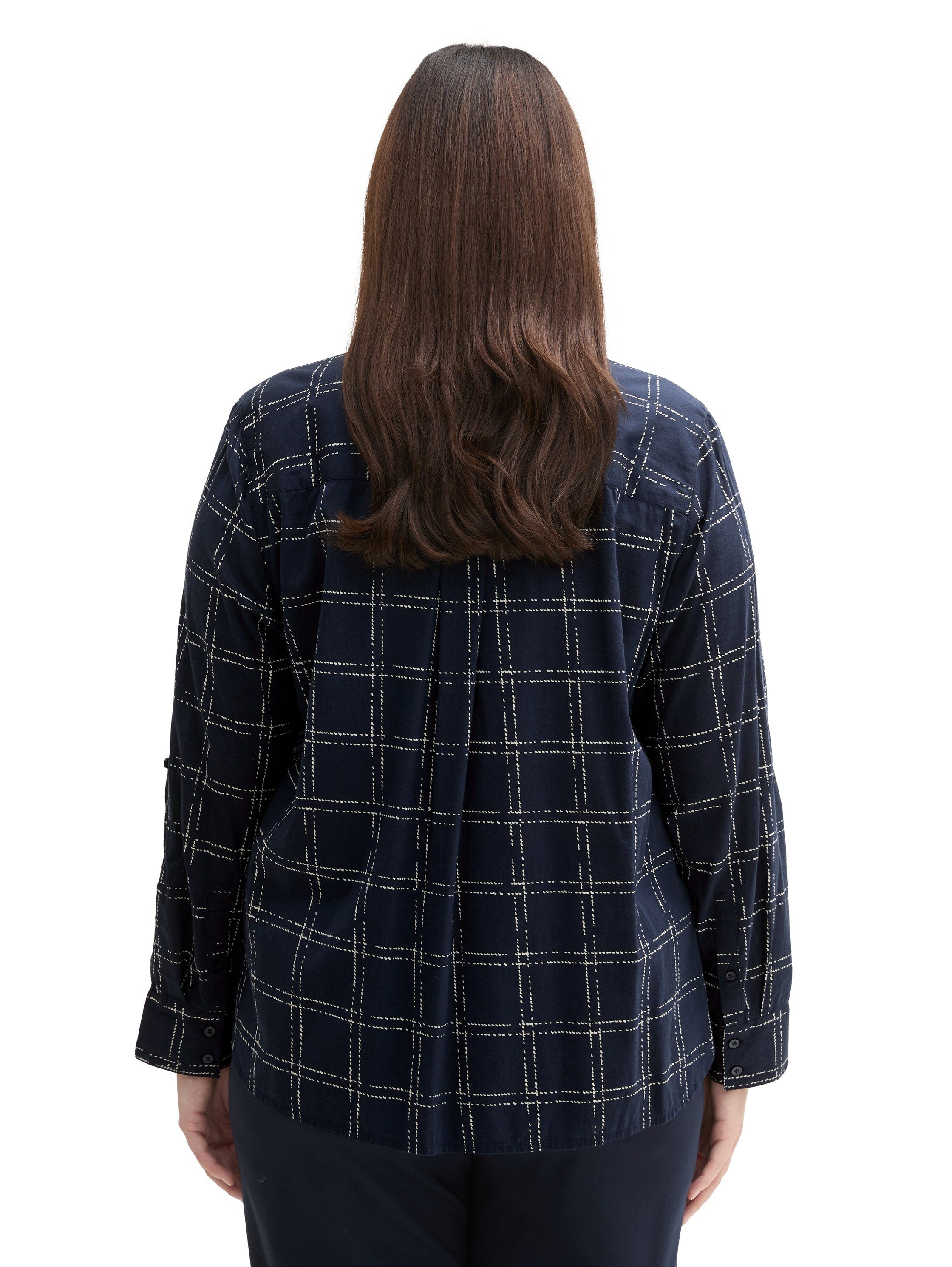 TOM TAILOR MY TRUE ME Blouse met lange mouwen geruit met grafisch patroon