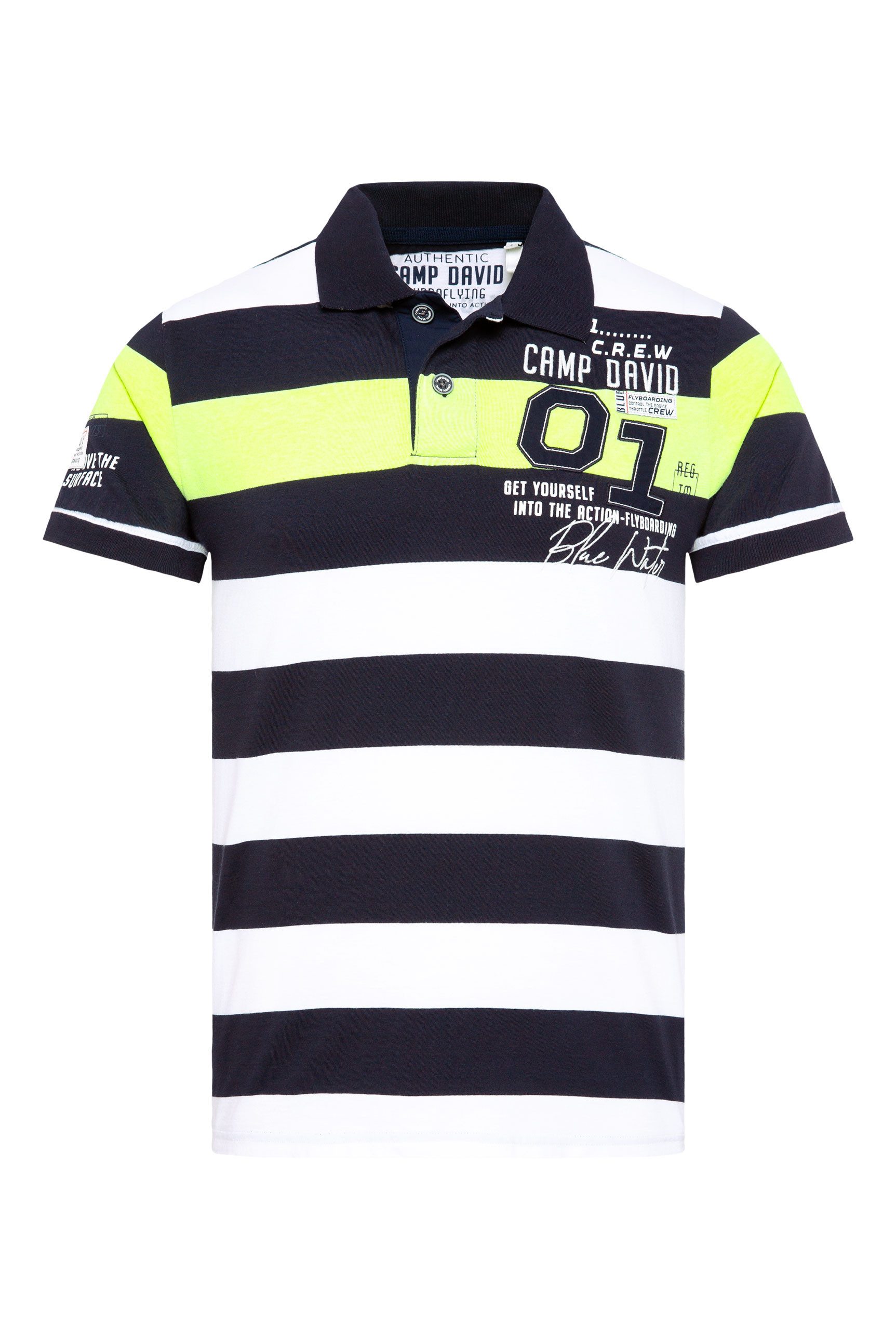 CAMP DAVID Poloshirt met logoprint