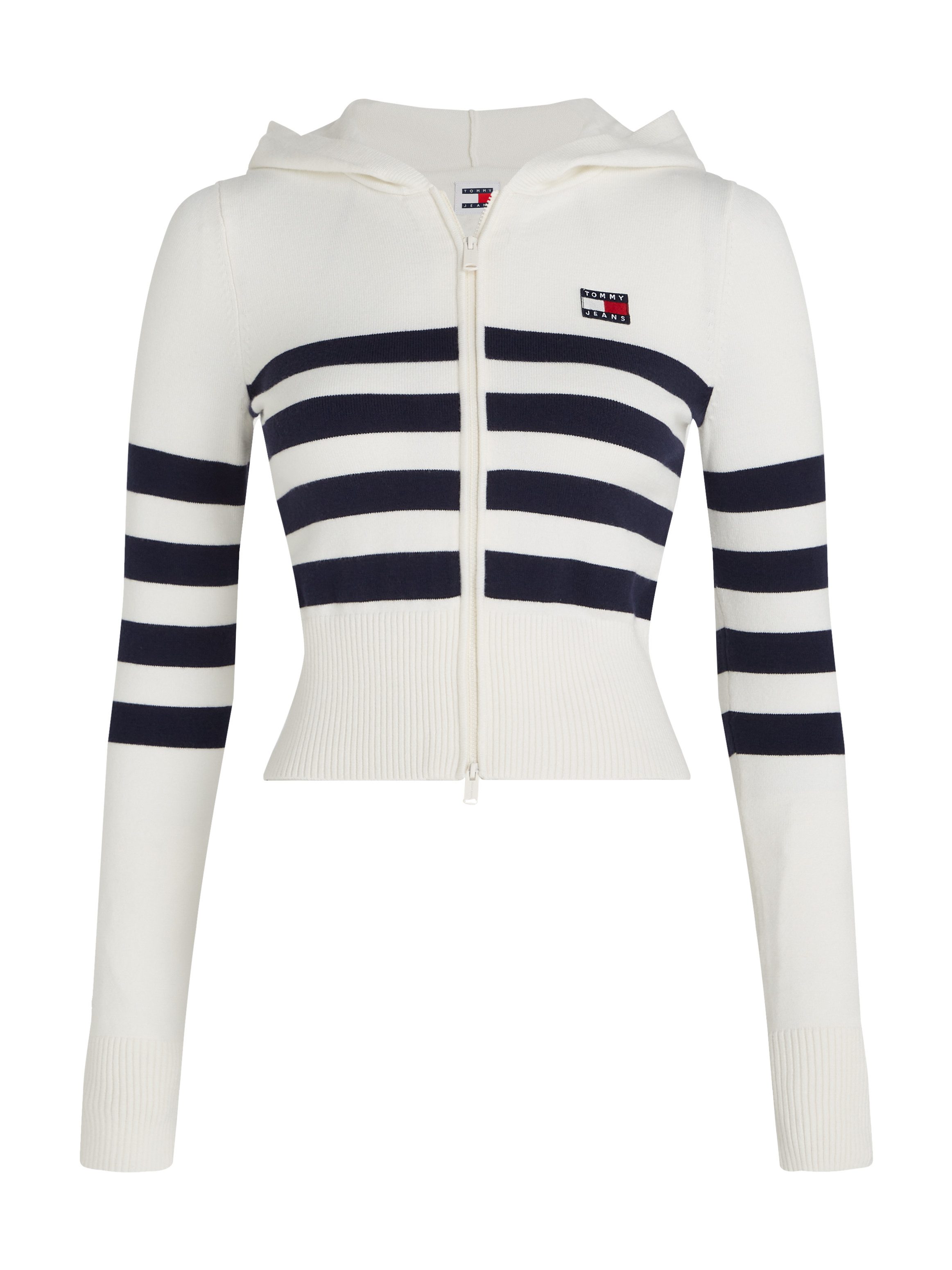 TOMMY JEANS Sweatvest TJW STRIPE ZIP THRU BADGE HOOD