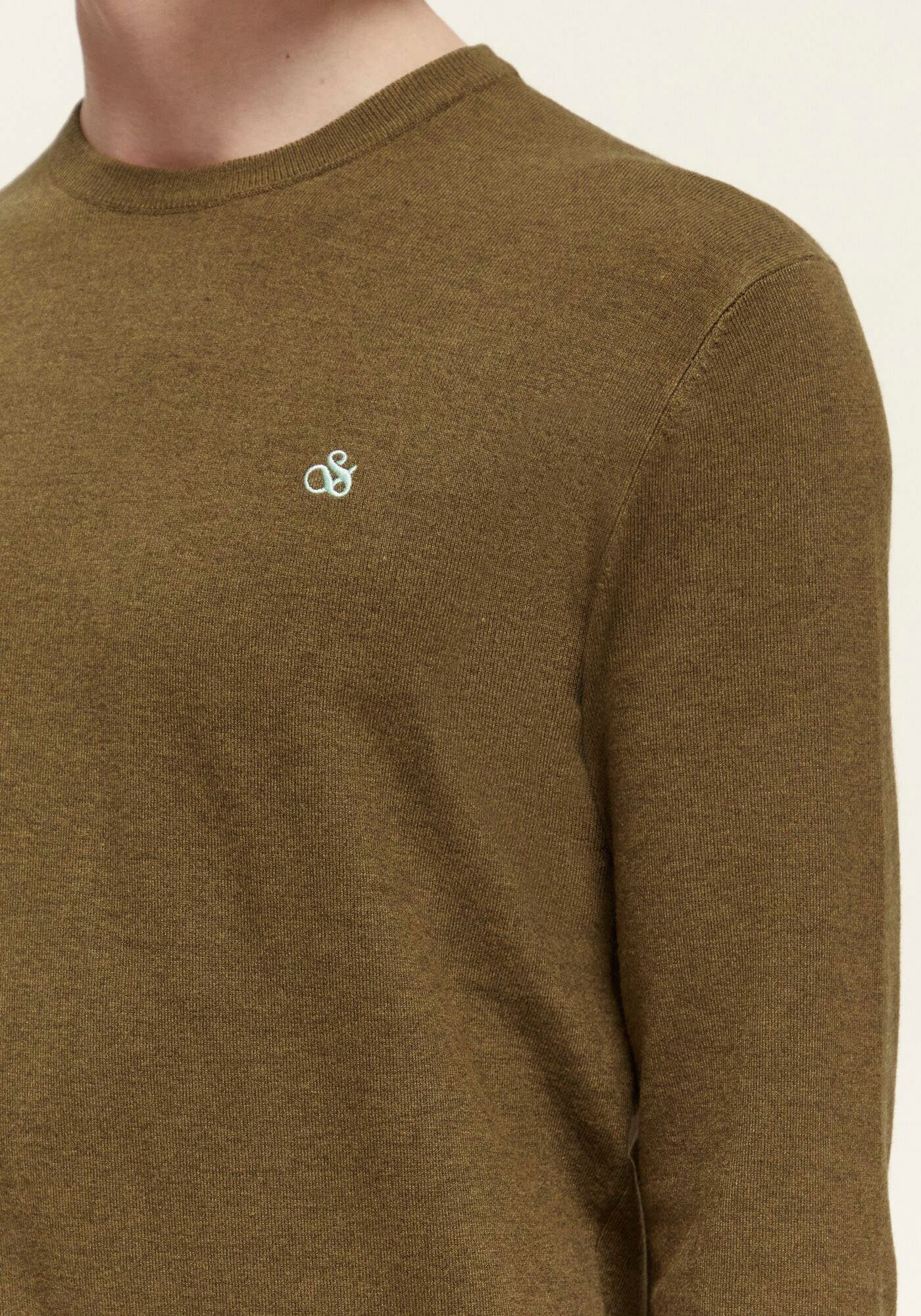 Scotch & Soda Trui met ronde hals Essentials - Ecovero viscose-blend crewneck pullover