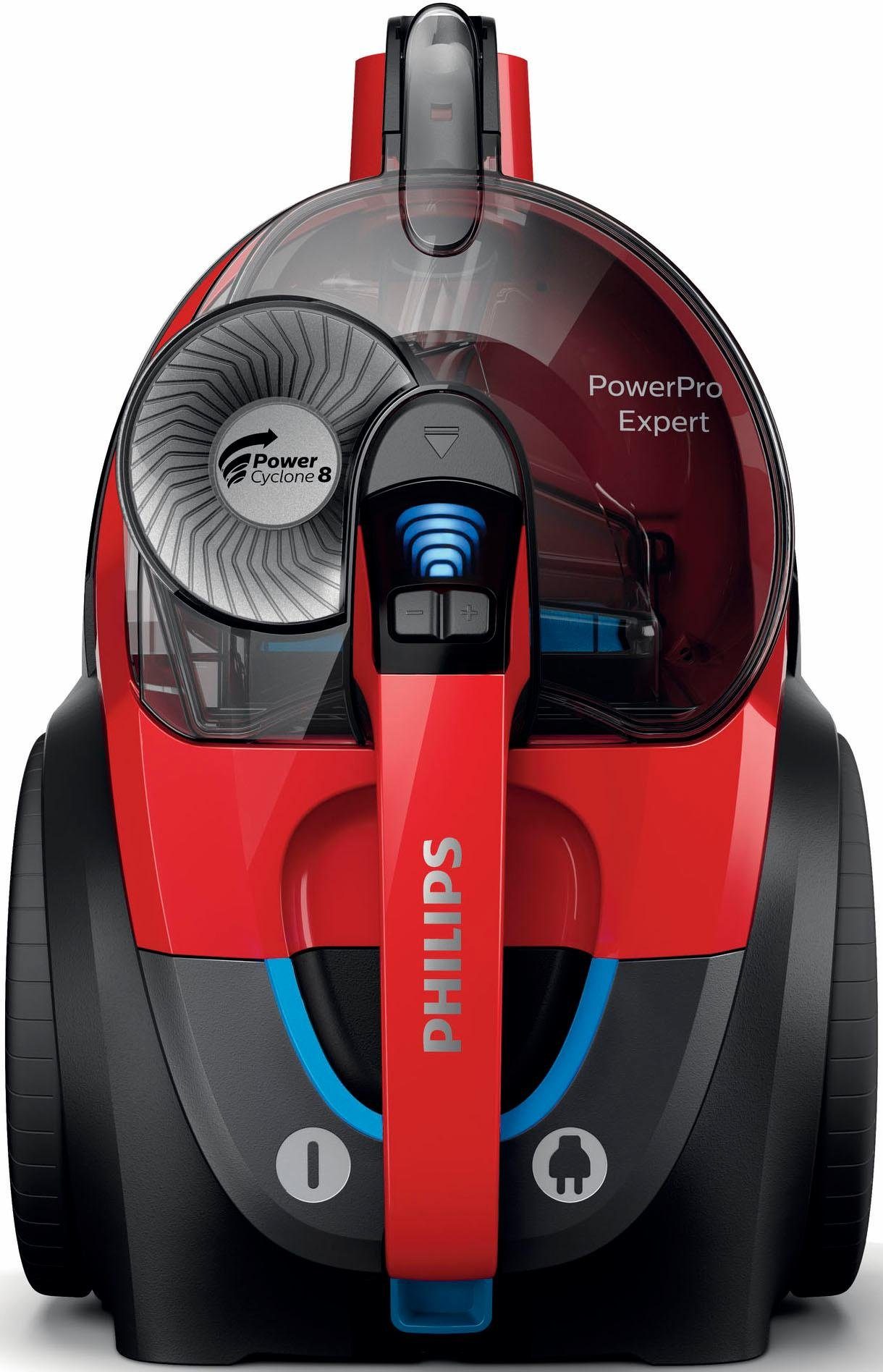 Philips Stofzuiger FC9729/09 PowerPro Expert Allergie H13 filter, met een inhoud van 2 liter en TriActive mondstuk
