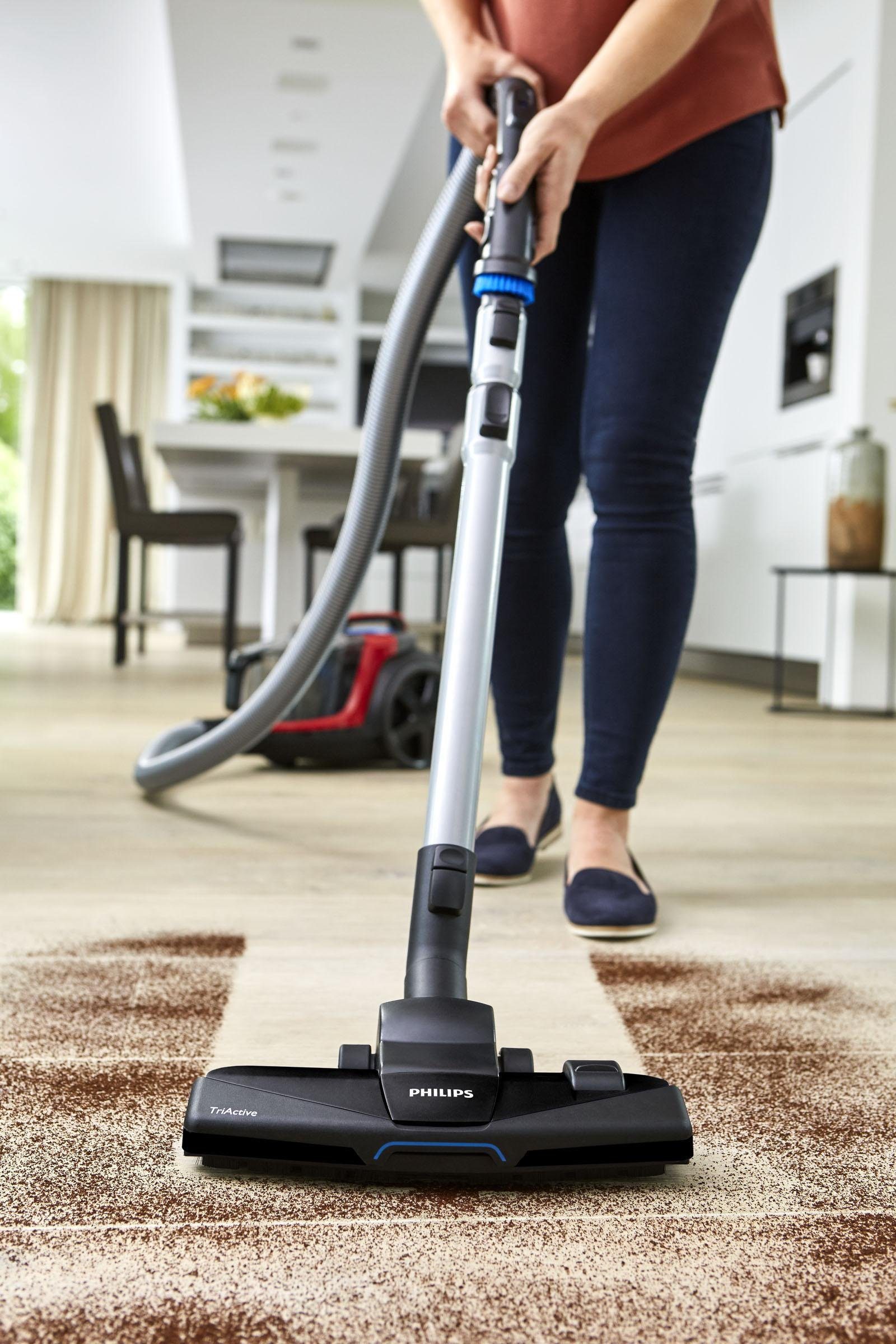 Philips Stofzuiger FC9729/09 PowerPro Expert Allergie H13 filter, met een inhoud van 2 liter en TriActive mondstuk