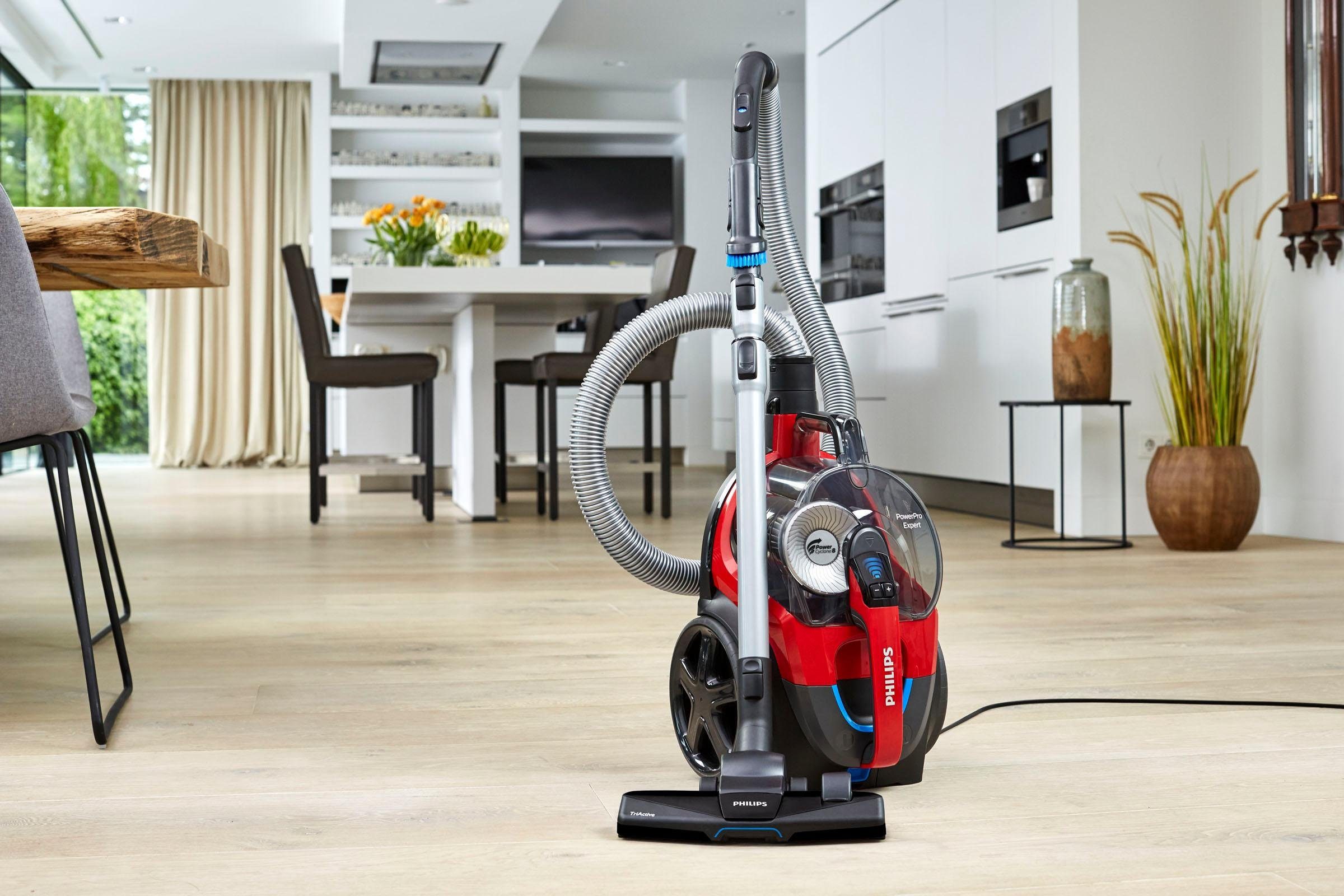 Philips Stofzuiger FC9729/09 PowerPro Expert Allergie H13 filter, met een inhoud van 2 liter en TriActive mondstuk