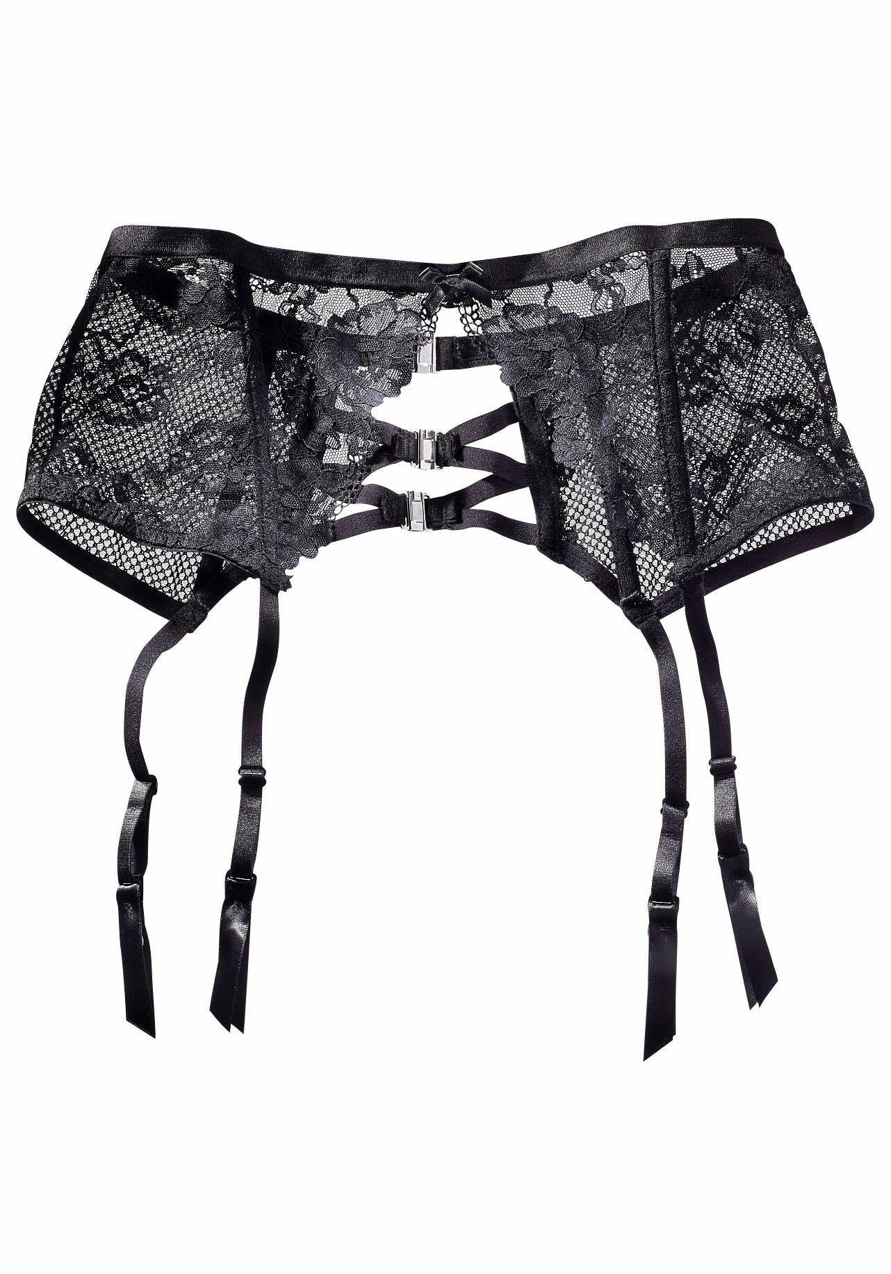 petite fleur gold Jarretelgordeltje van transparante kant en netmateriaal, sexy dessous