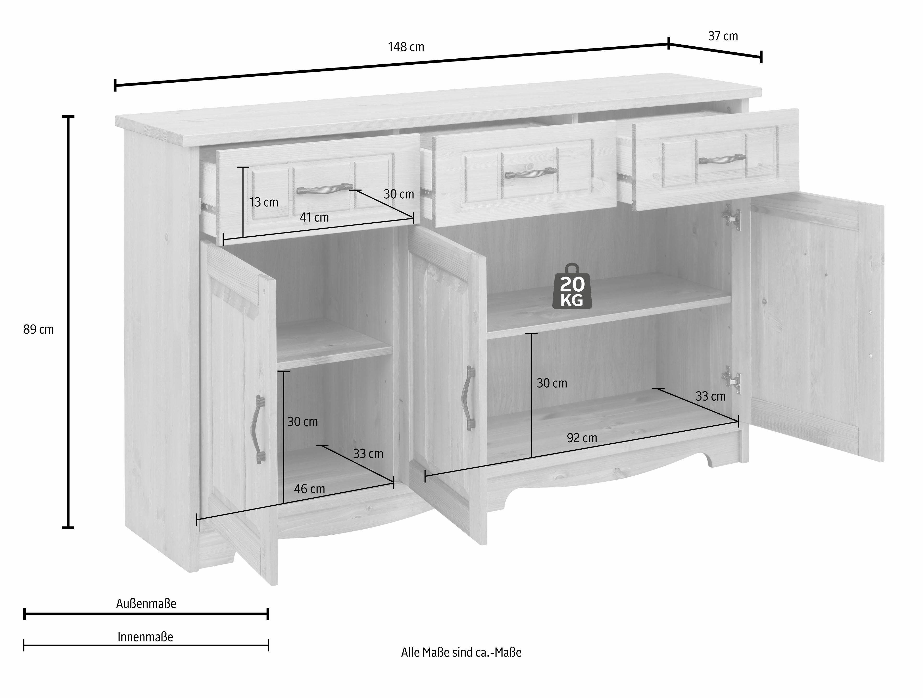 Home affaire Dressoir Trinidad Commode, breedte 148 cm