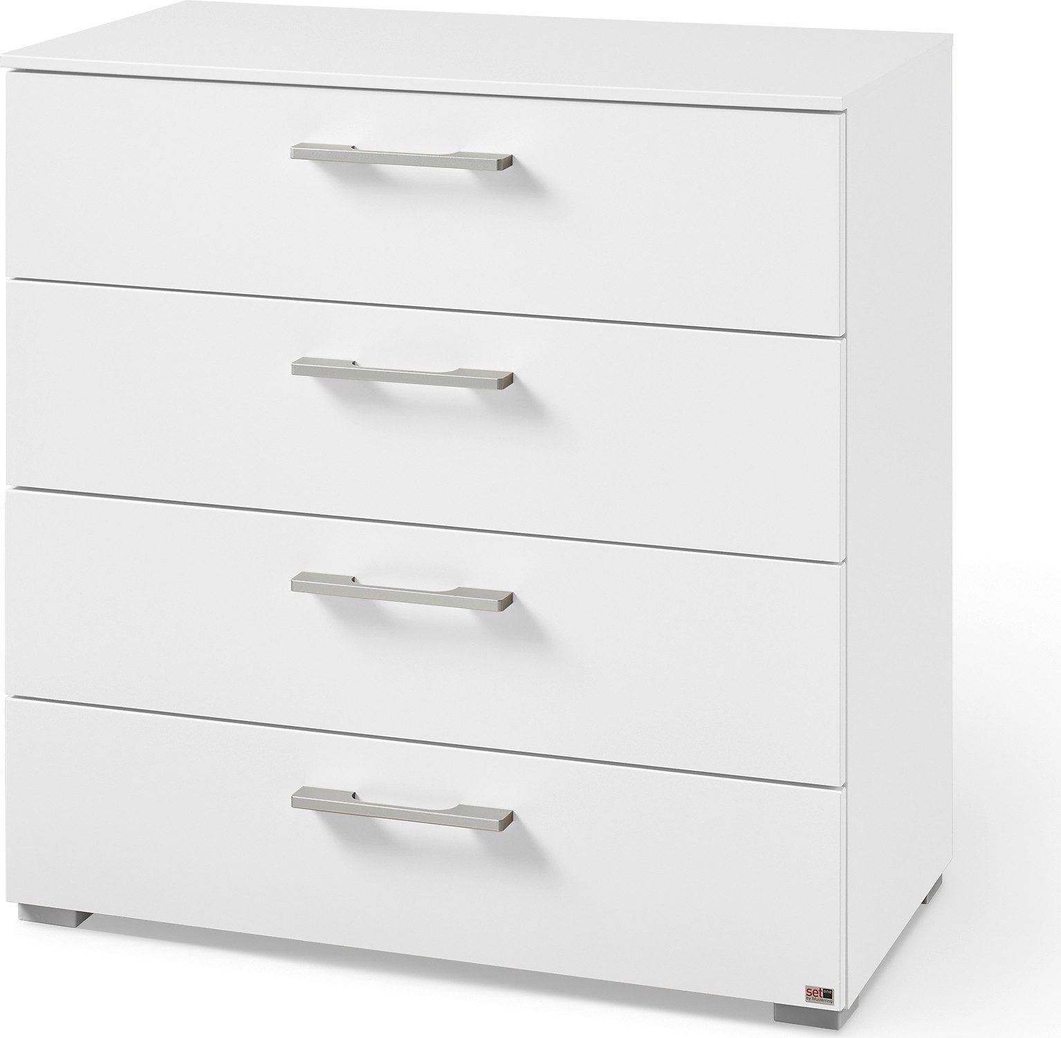 set one by Musterring Kast Henderson met 4 lades incl. zelfinzug en demping dressoirs wit