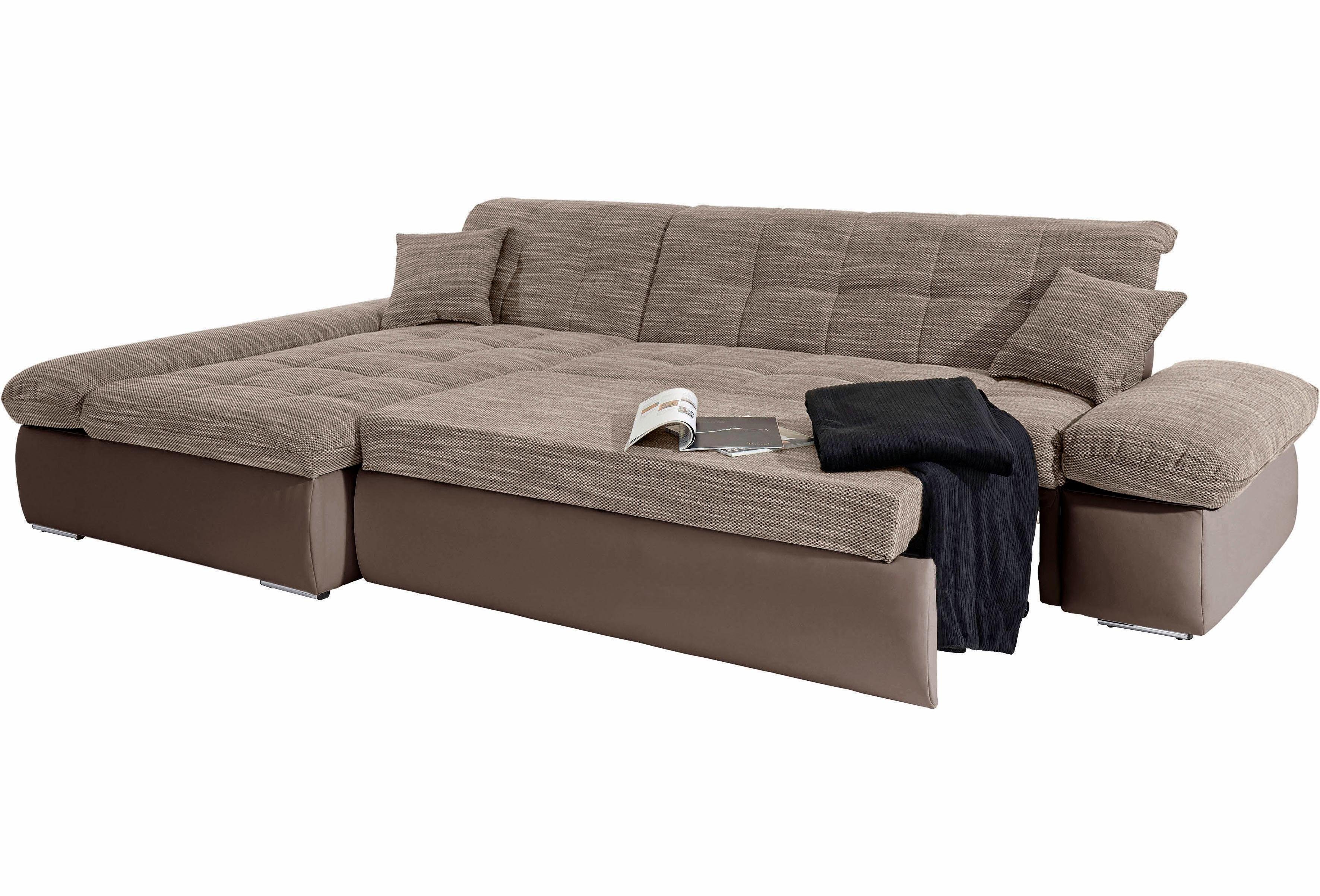 DOMO collection Hoekbank Moric bxdxh 300x172x80 cm, ook in cord, L-model XXL-formaat, optioneel ook met slaapbank functie en verstelling armleuning,