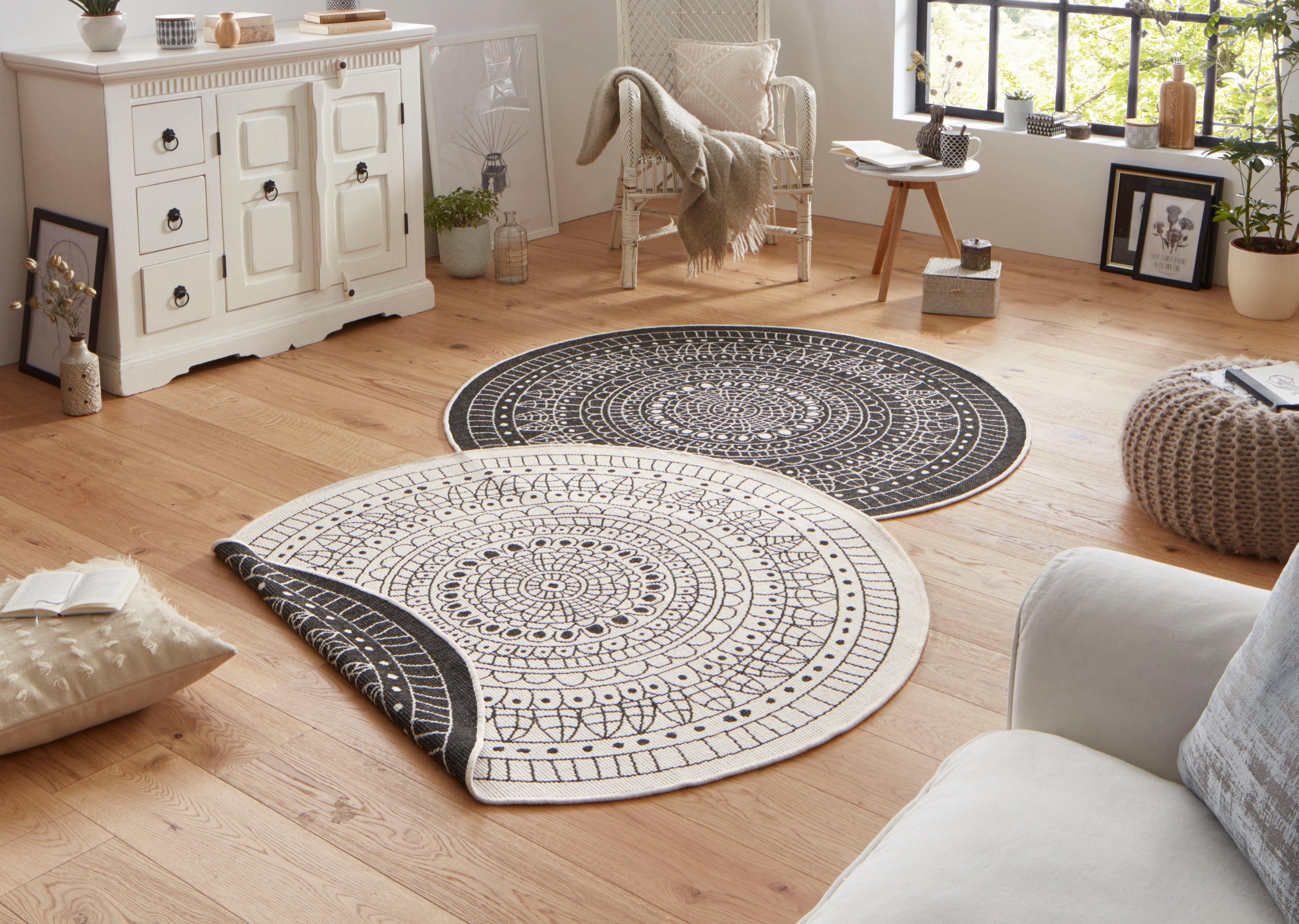 NORTHRUGS Vloerkleed Porto tweezijdig te gebruiken kleed Geschikt voor binnen en buiten, weerbestendig, balkon, tuin, woonkamer, waterbestendig