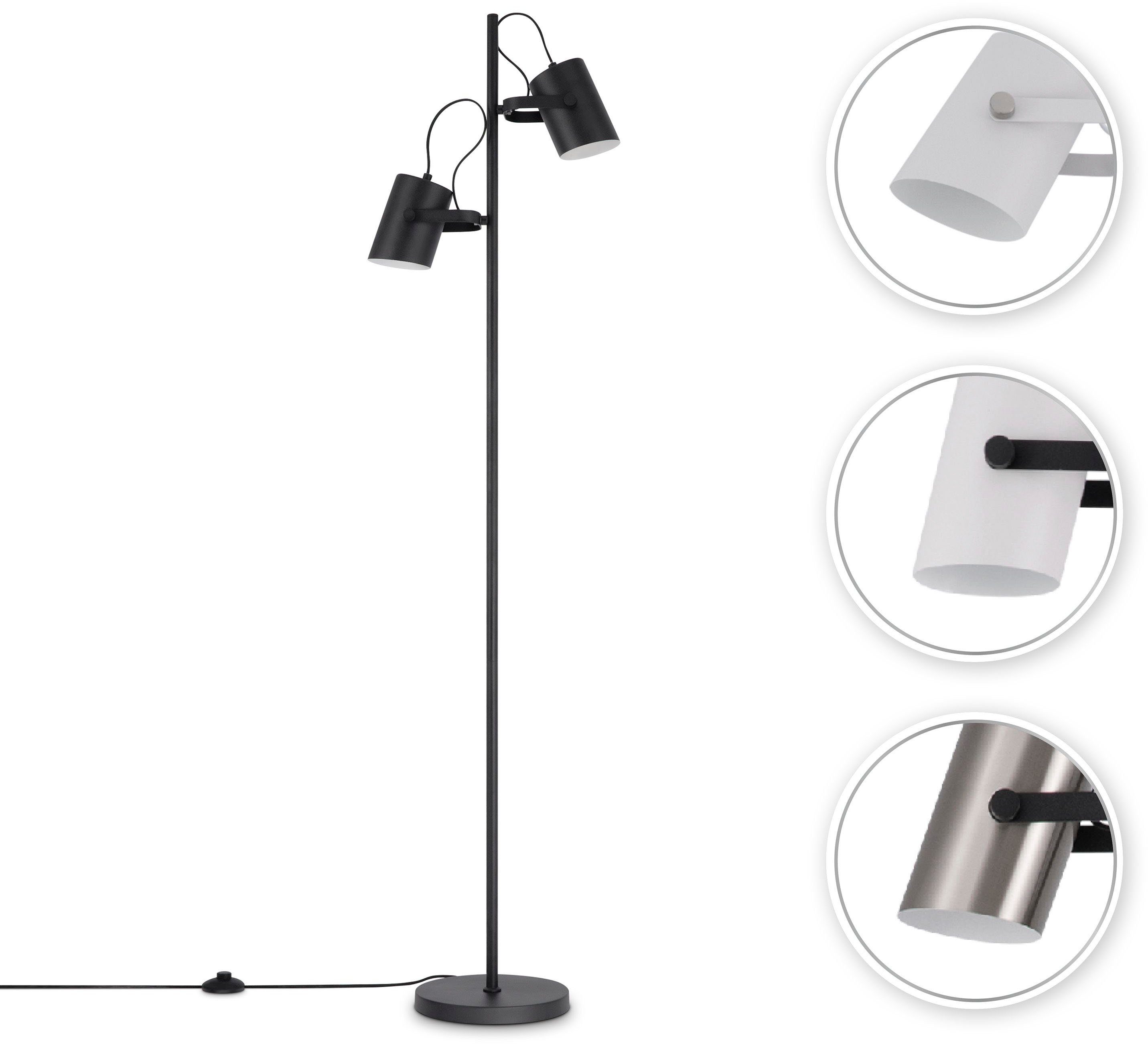 Paco Home Staande lamp Karl met compatibele dimmer en lichtbron