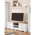 home affaire tv-meubel trinidad breedte 148 cm, met 4 lades wit