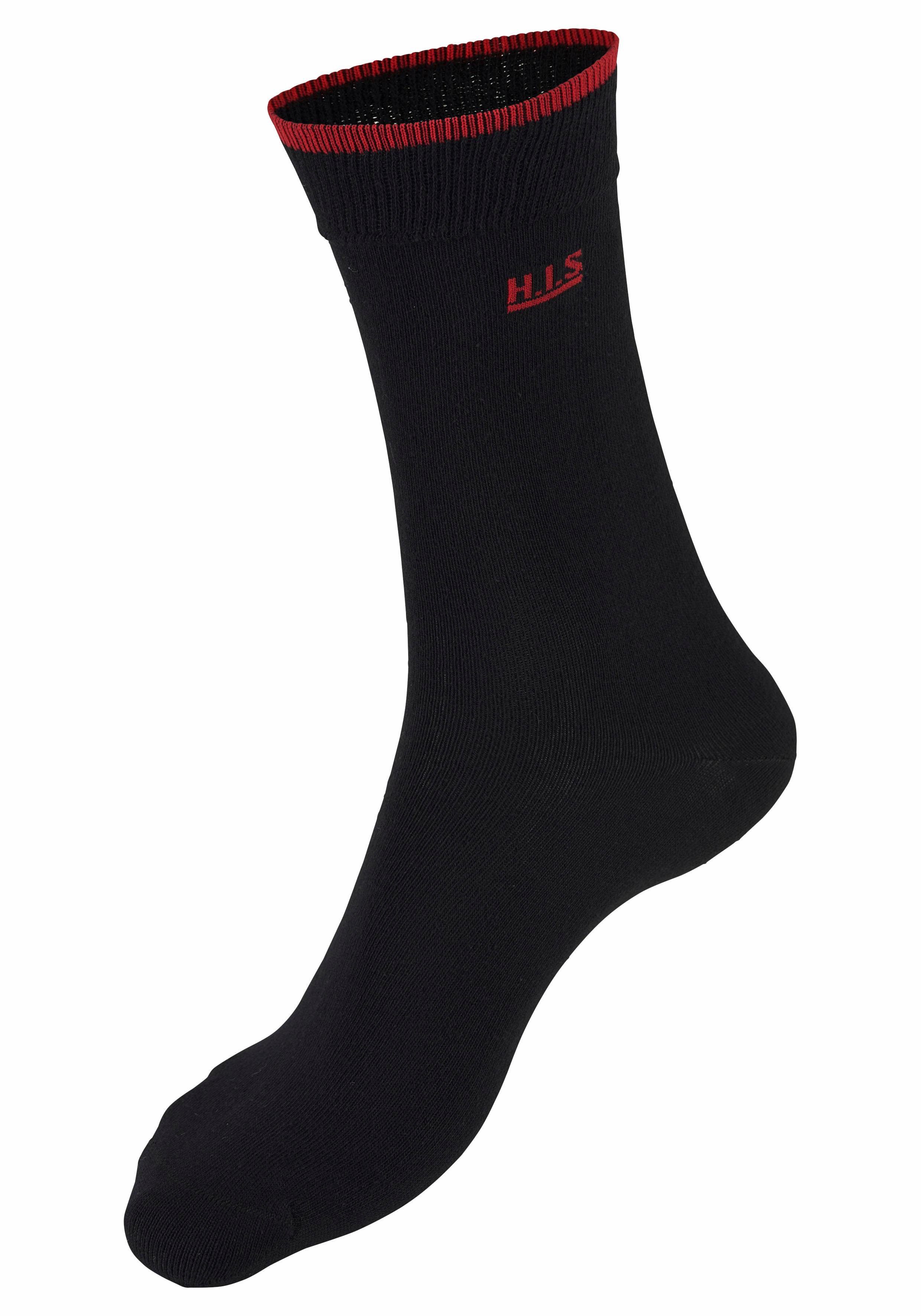 H.I.S Sokken met gekleurde boord (set, 7 paar)