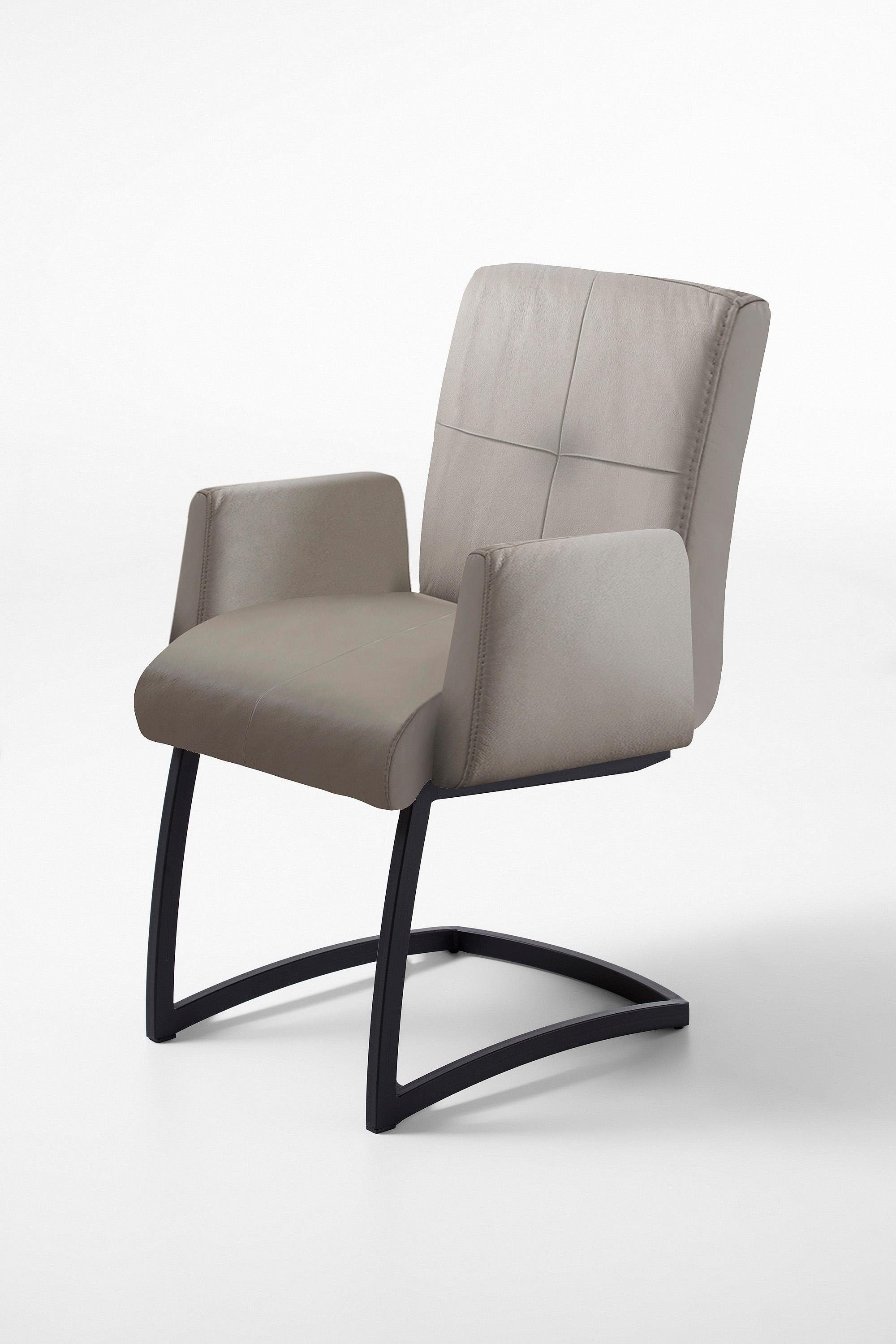 Exxpo - sofa fashion Vrijdragende stoel Affogato met comfortabele armleuningen aantrekkelijke kruisnaad in de rugleuning