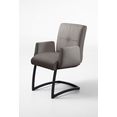 exxpo - sofa fashion vrijdragende stoel affogato met armleuning bruin