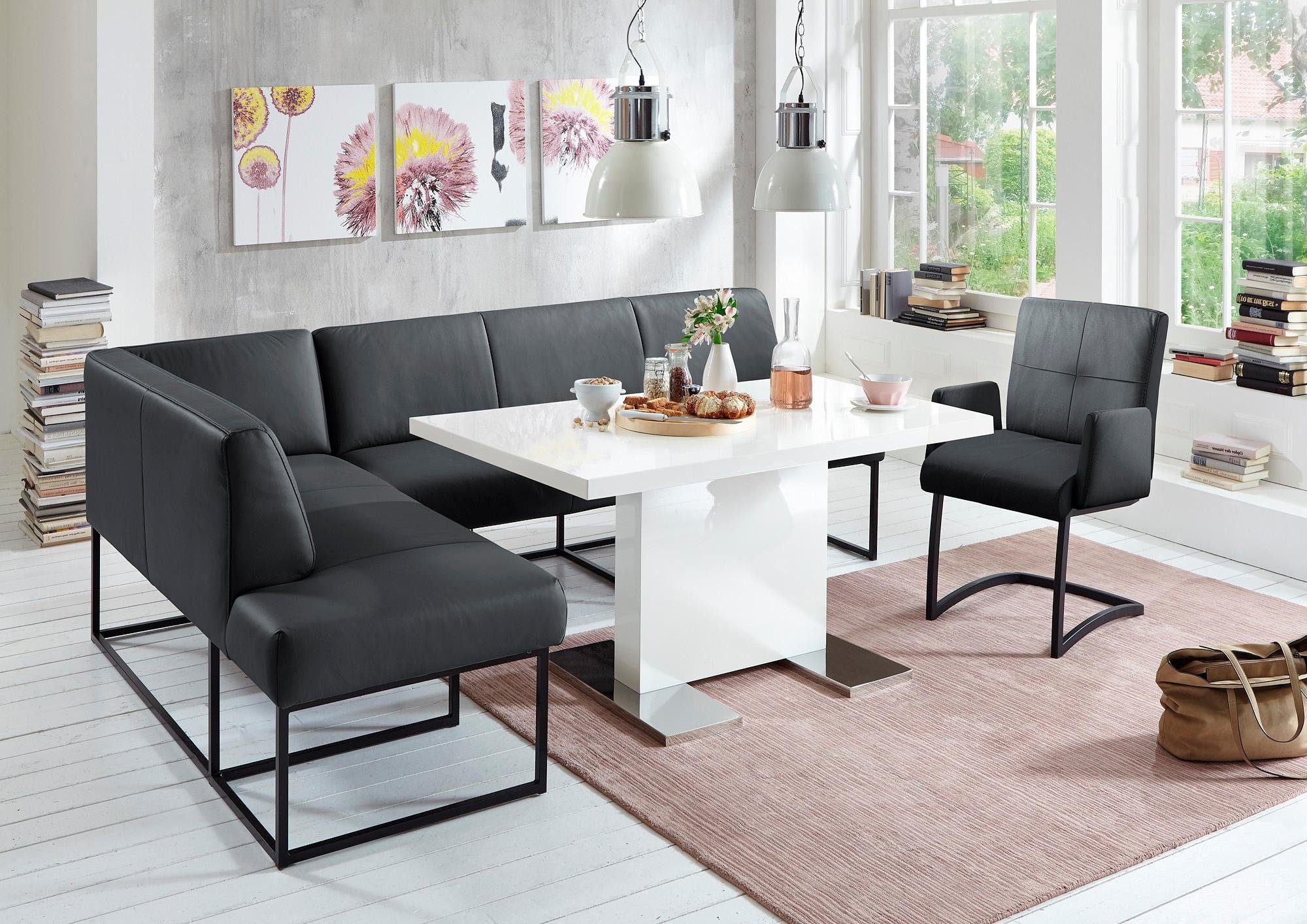 exxpo - sofa fashion hoekbank affogato vrij verstelbaar in de kamer zwart