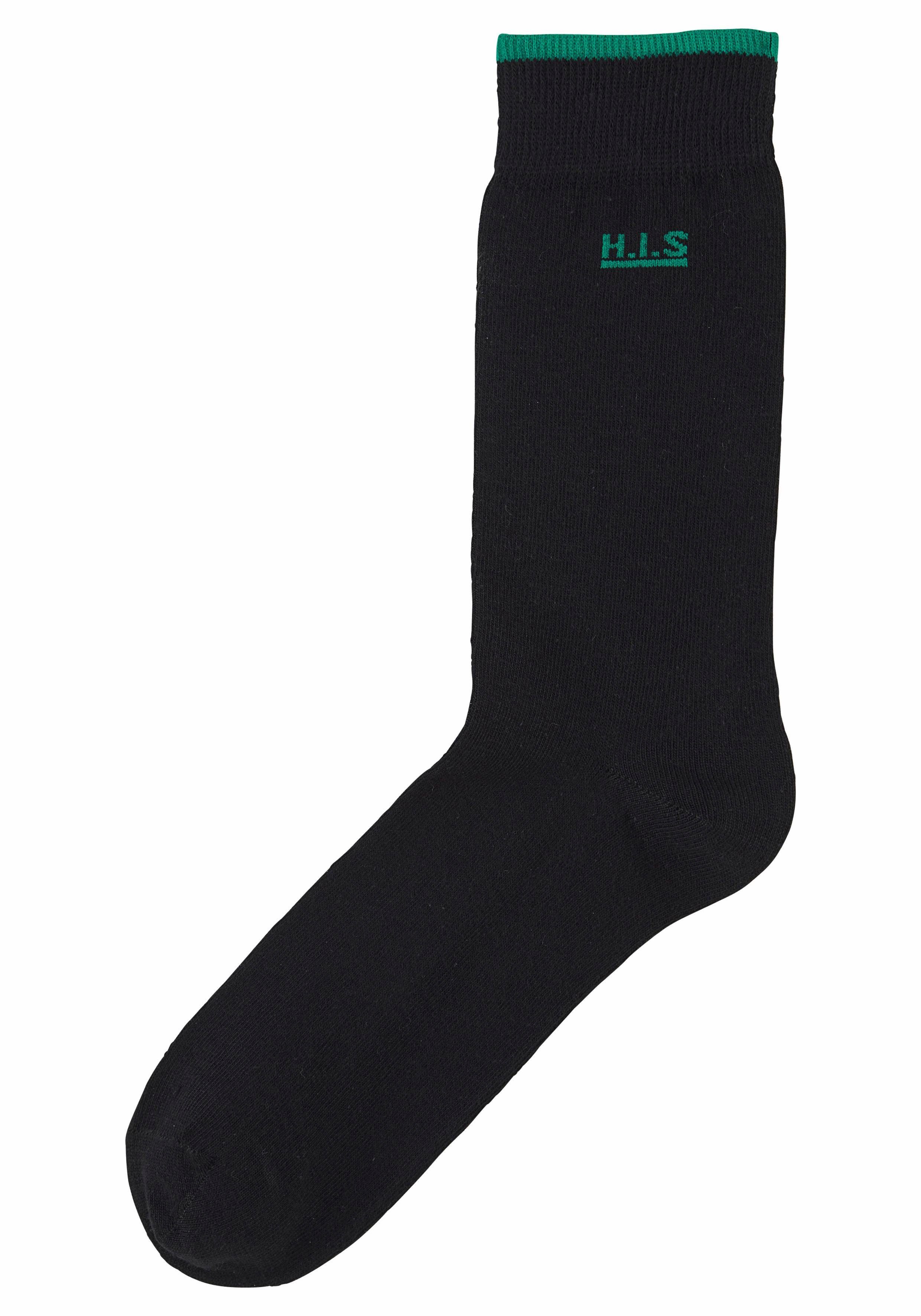 H.I.S Sokken met gekleurde boord (set, 7 paar)