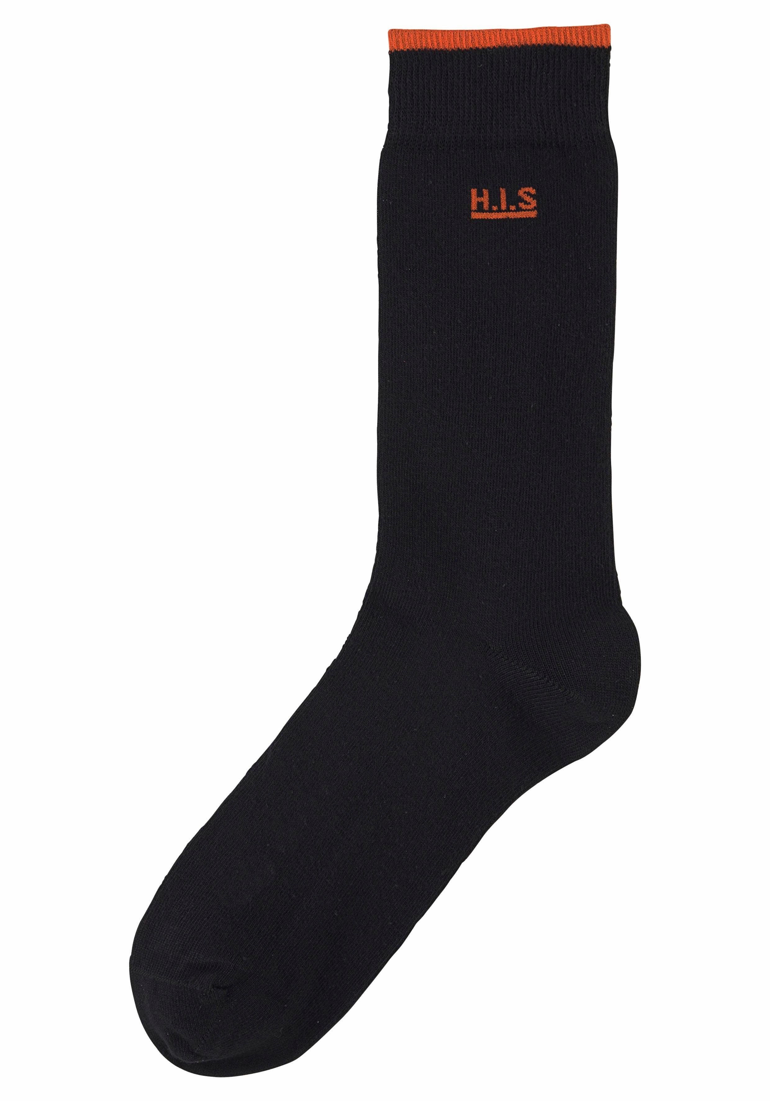 H.I.S Sokken met gekleurde boord (set, 7 paar)
