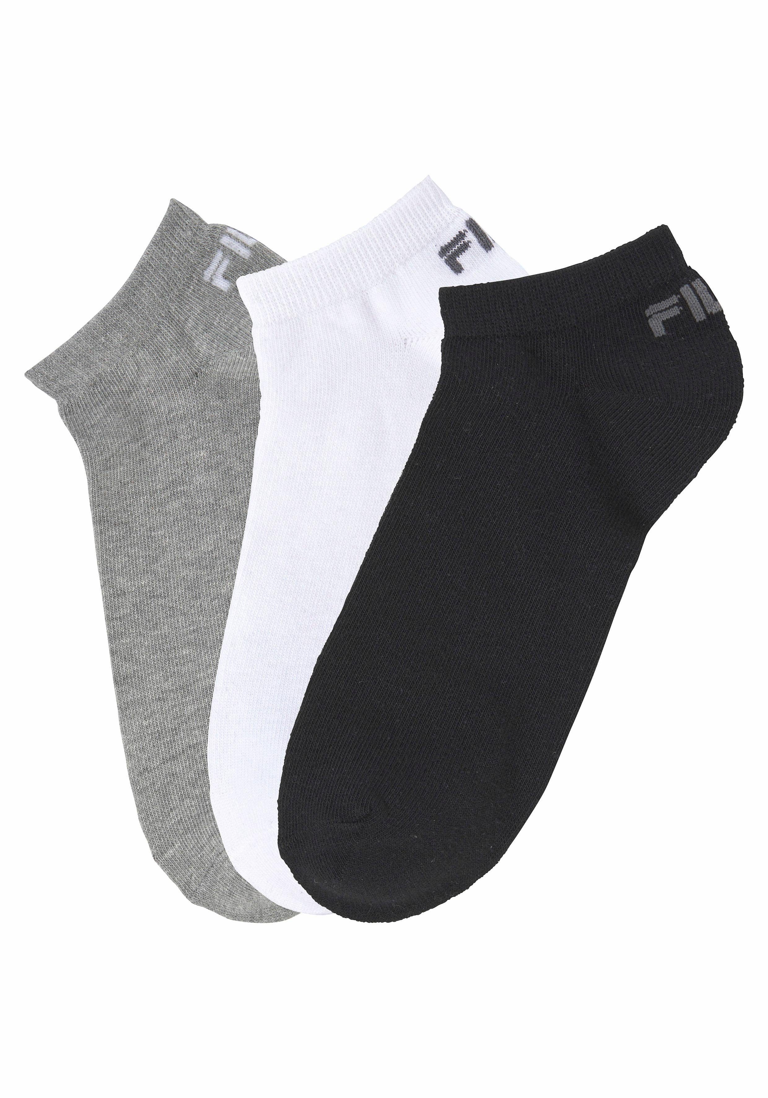 Fila Sneakersokken UNISEX INVISIBLE PLAIN SOCKS met ingebreid logo bij de hiel (3 paar)