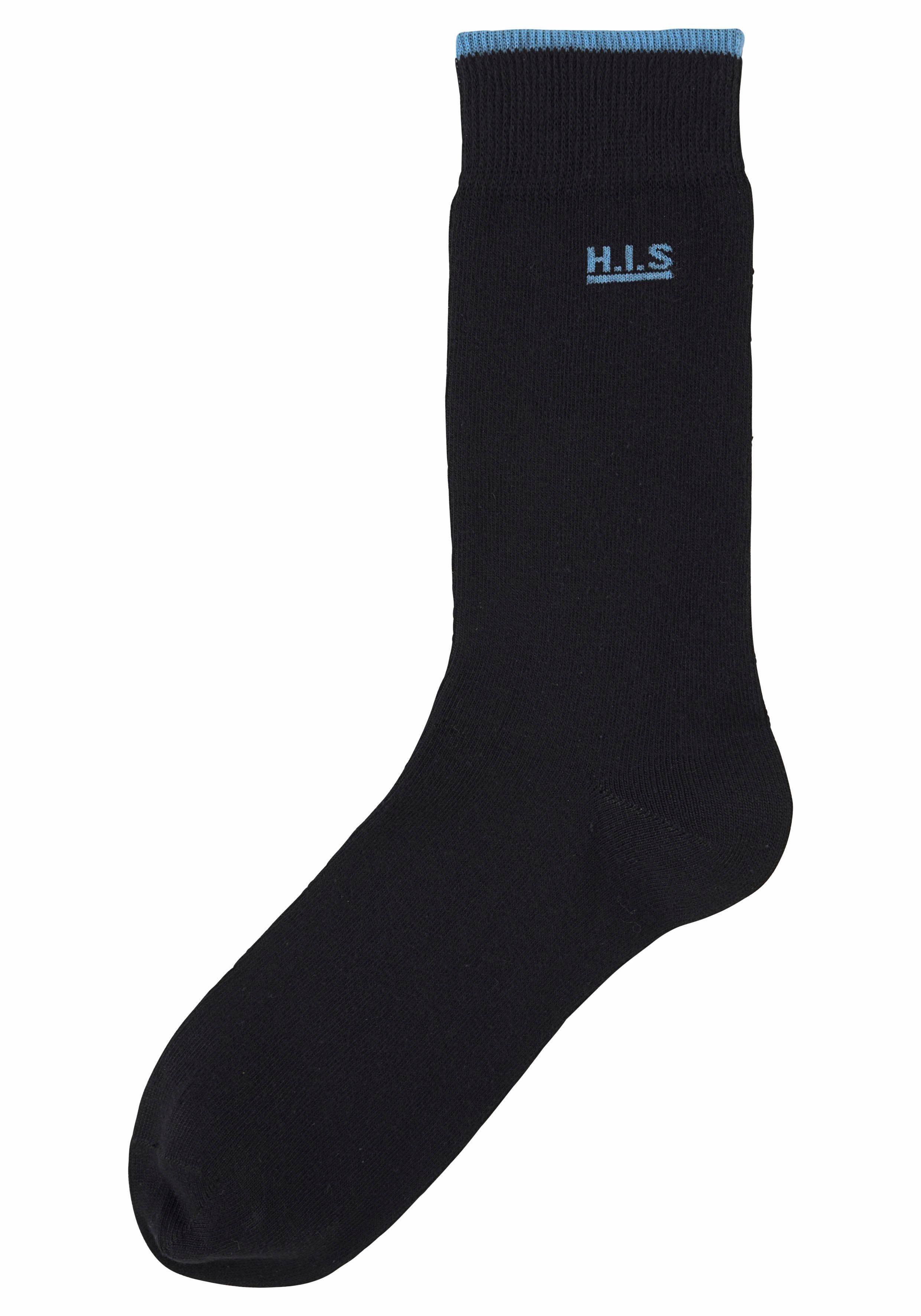 H.I.S Sokken met gekleurde boord (set, 7 paar)