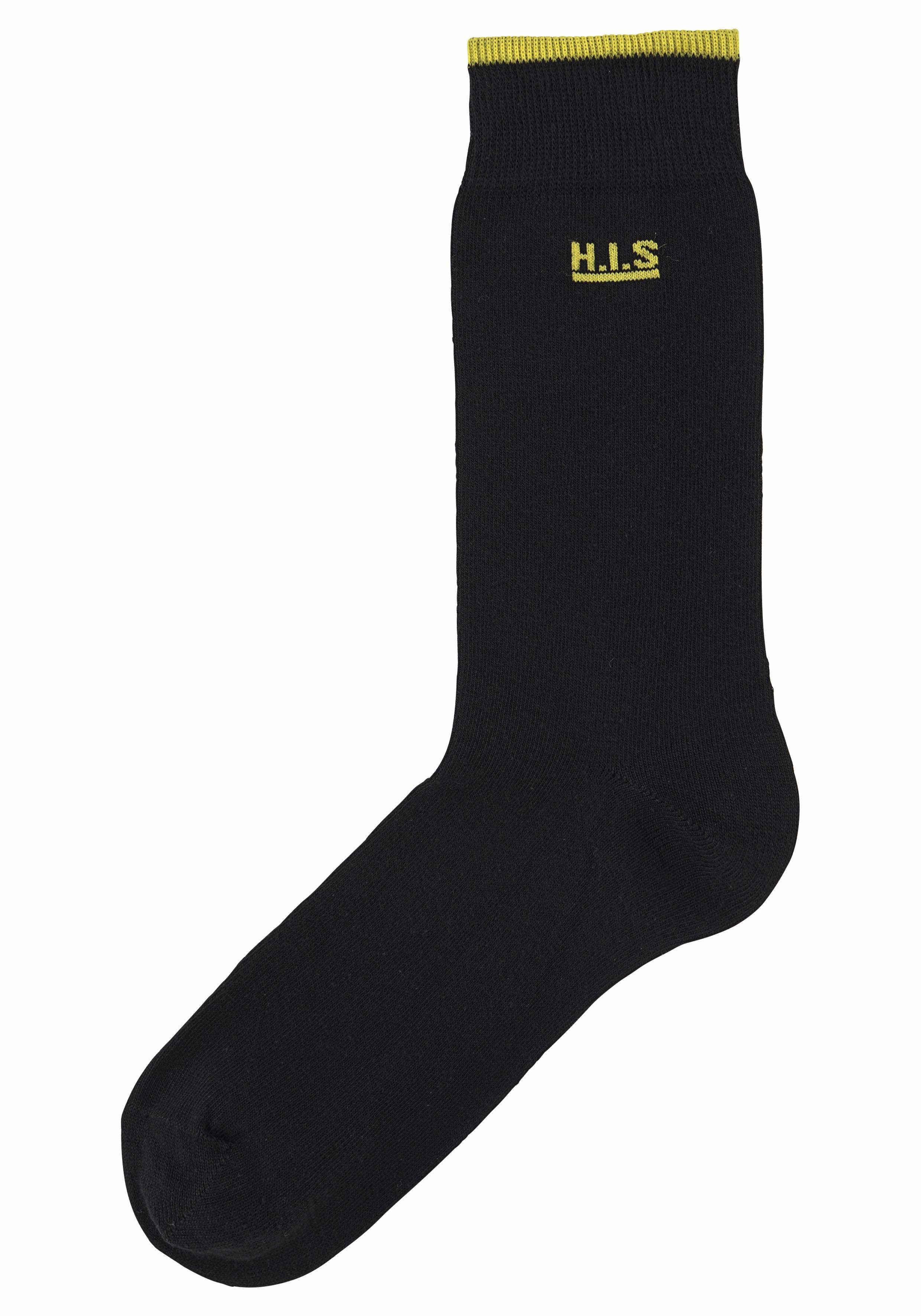 H.I.S Sokken met gekleurde boord (set, 7 paar)