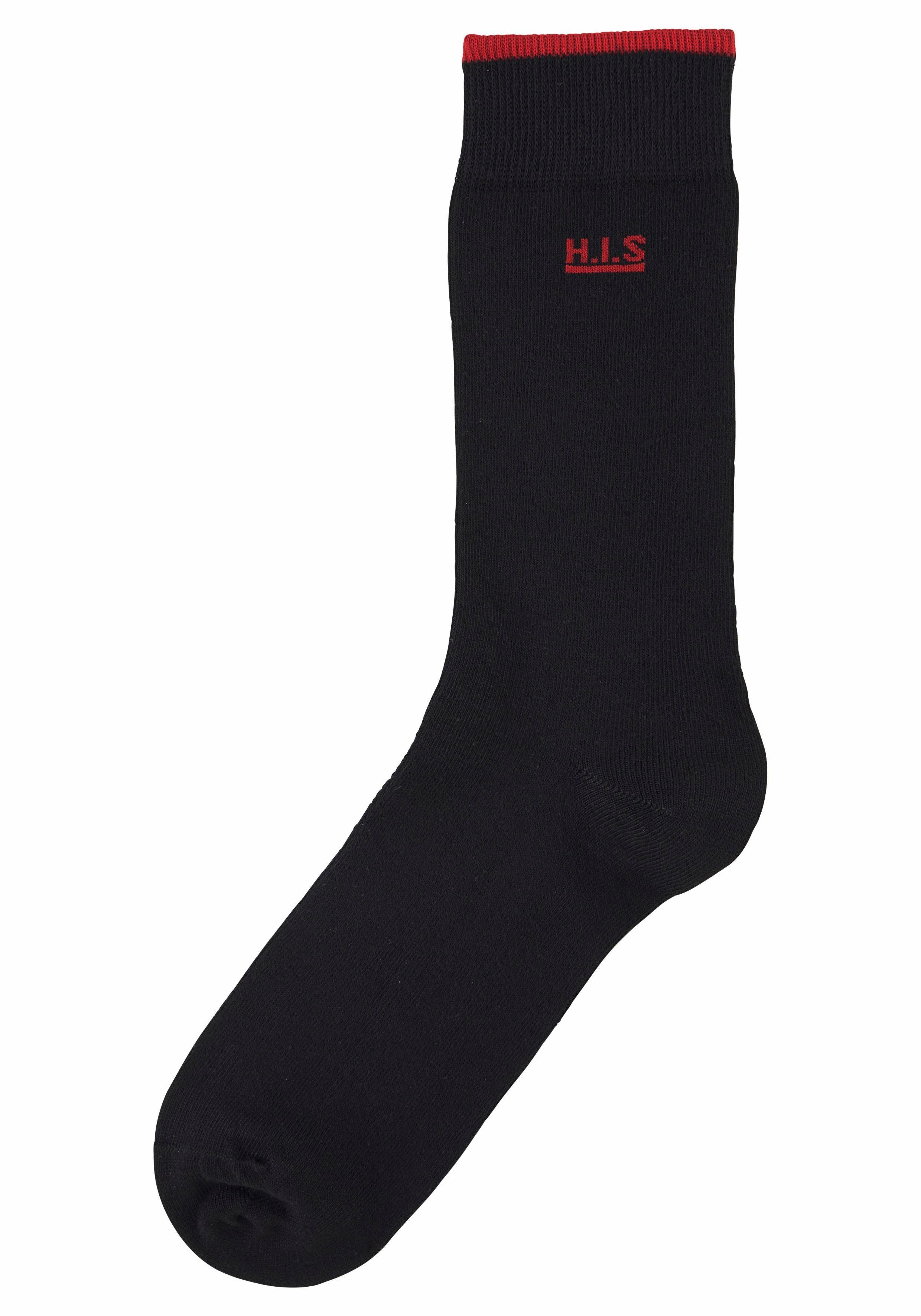 H.I.S Sokken met gekleurde boord (set, 7 paar)