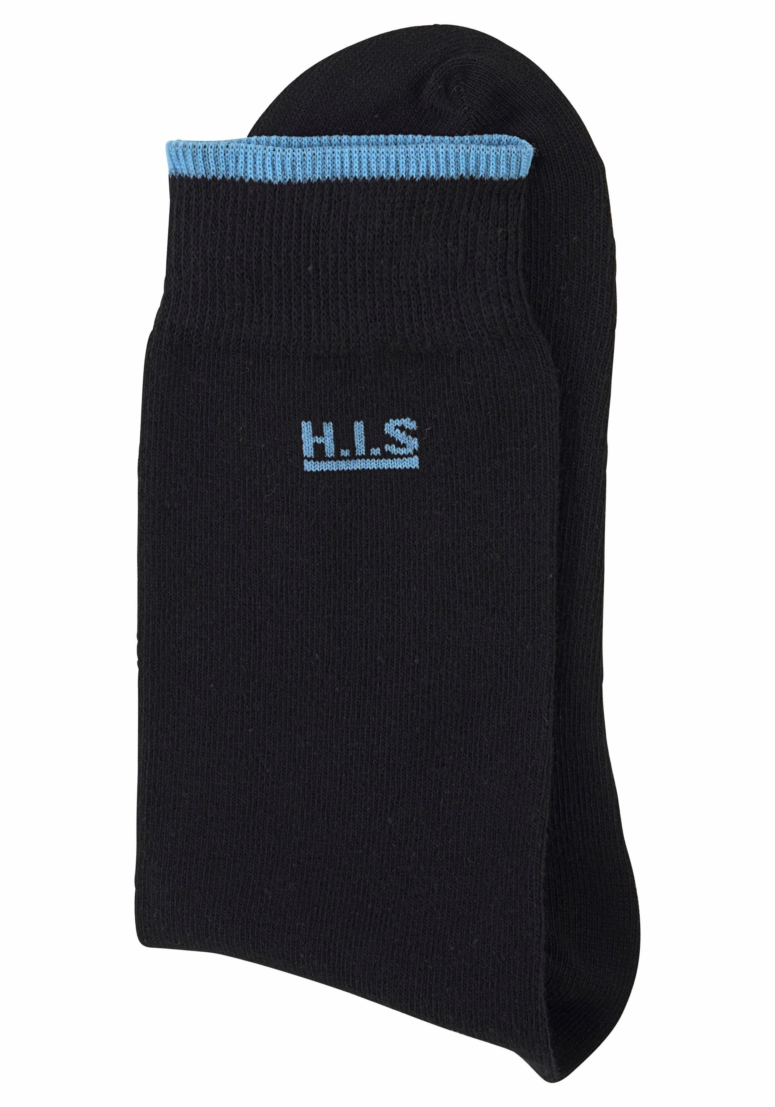 H.I.S Sokken met gekleurde boord (set, 7 paar)