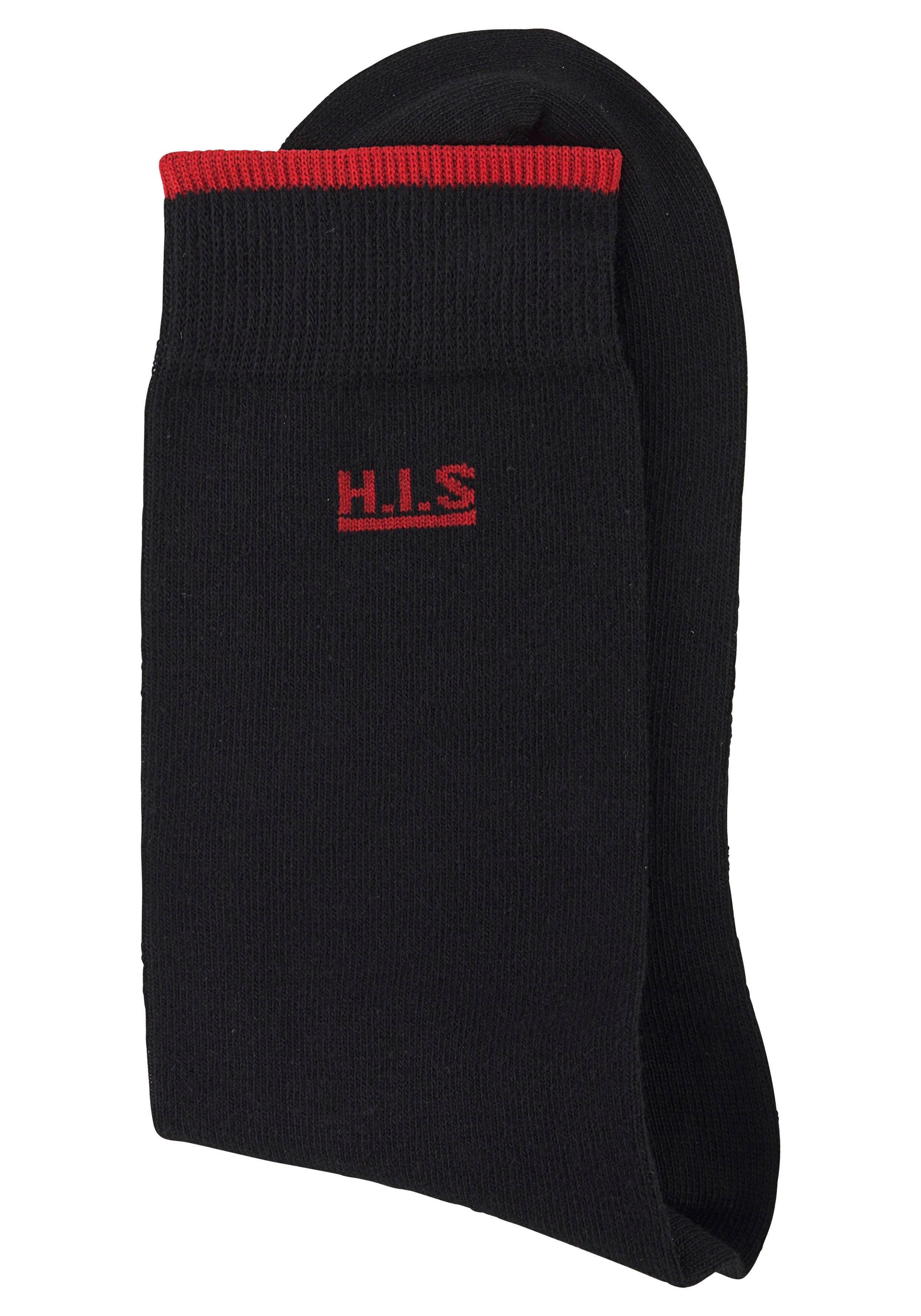 H.I.S Sokken met gekleurde boord (set, 7 paar)
