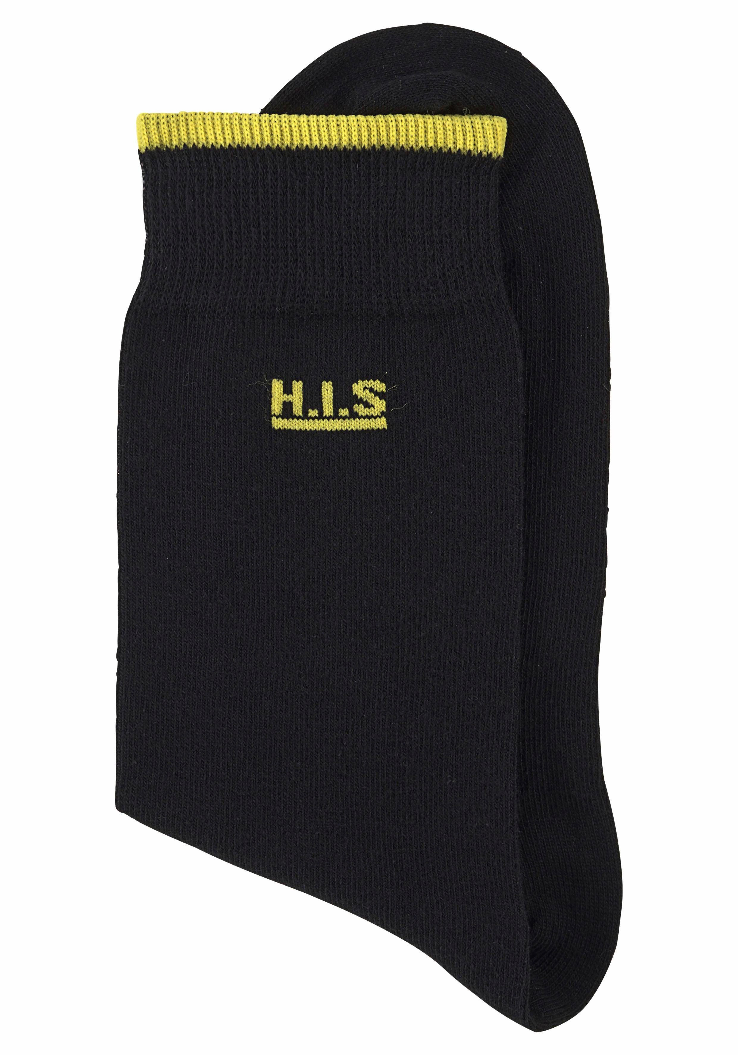H.I.S Sokken met gekleurde boord (set, 7 paar)