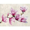 home affaire decoratief paneel luca villa - ramo di magnolia 80-60 cm roze