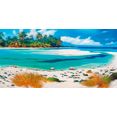 my home decoratief paneel pierre benson - tropical paradise 100x50 cm blauw