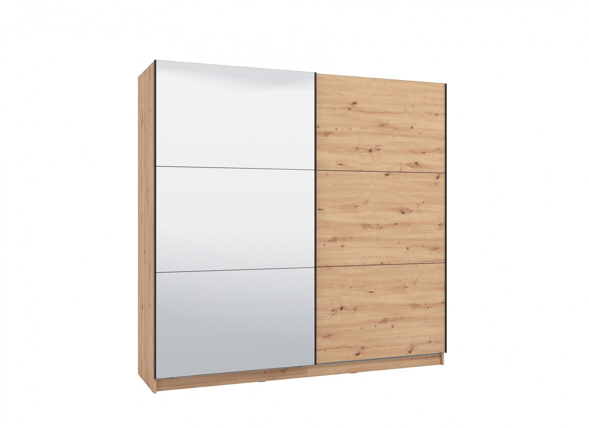 INOSIGN Zweefdeurkast Sierra kledingkast met spiegel linnenkast garderobe Topseller INCLUSIEF interne indeling, FSC®-gecertificeerd, OTTOs Choice