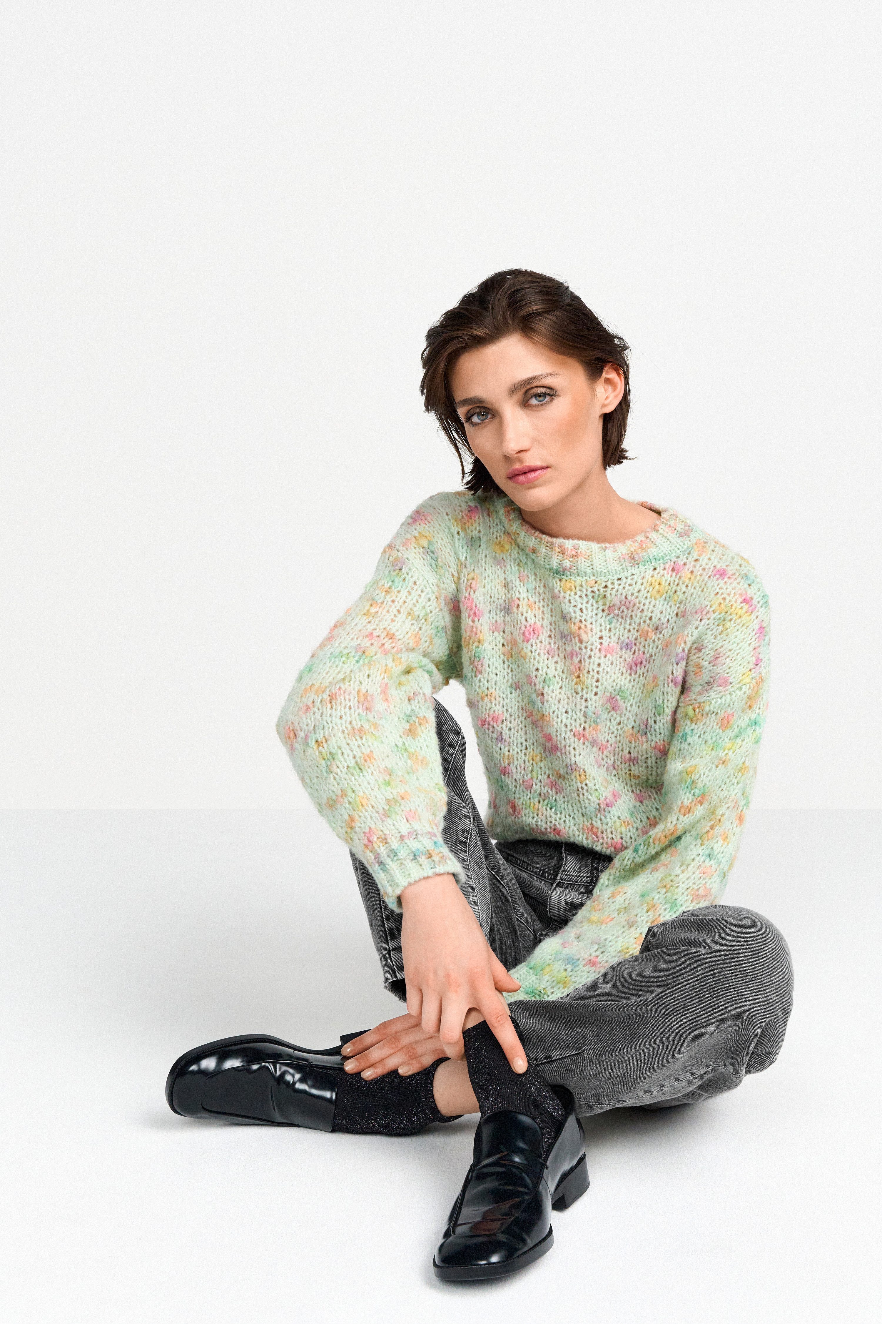 Rich & Royal Trui met ronde hals met opvallend patroonontwerp