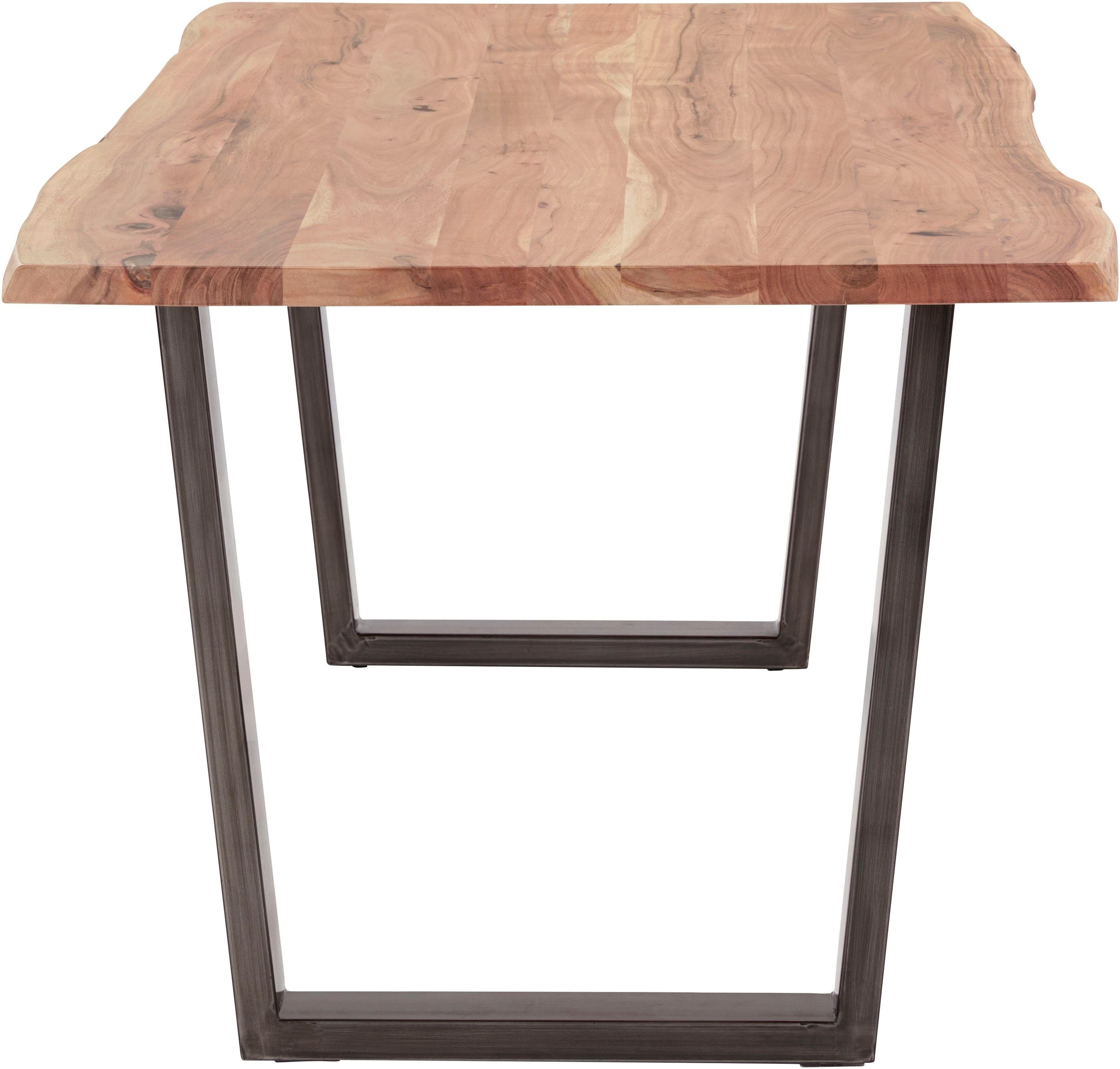 MCA living Eettafel CALABRIA Massief hout in boomstam-look