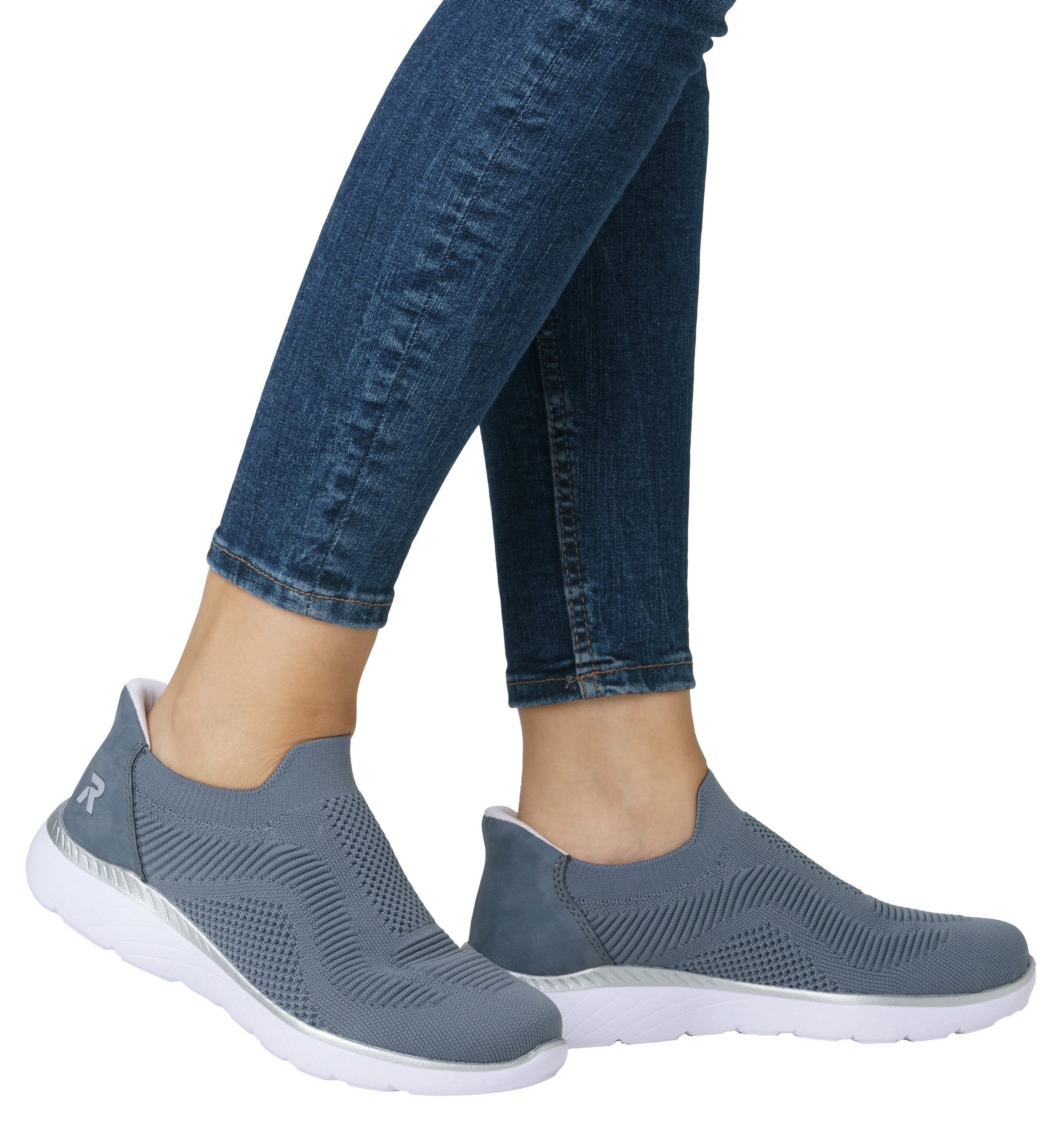 RIEKER Sport Slip-on sneakers Ready2GO Slipper, lage schoen, vrijetijdsschoen met MemoSoft binnenzool