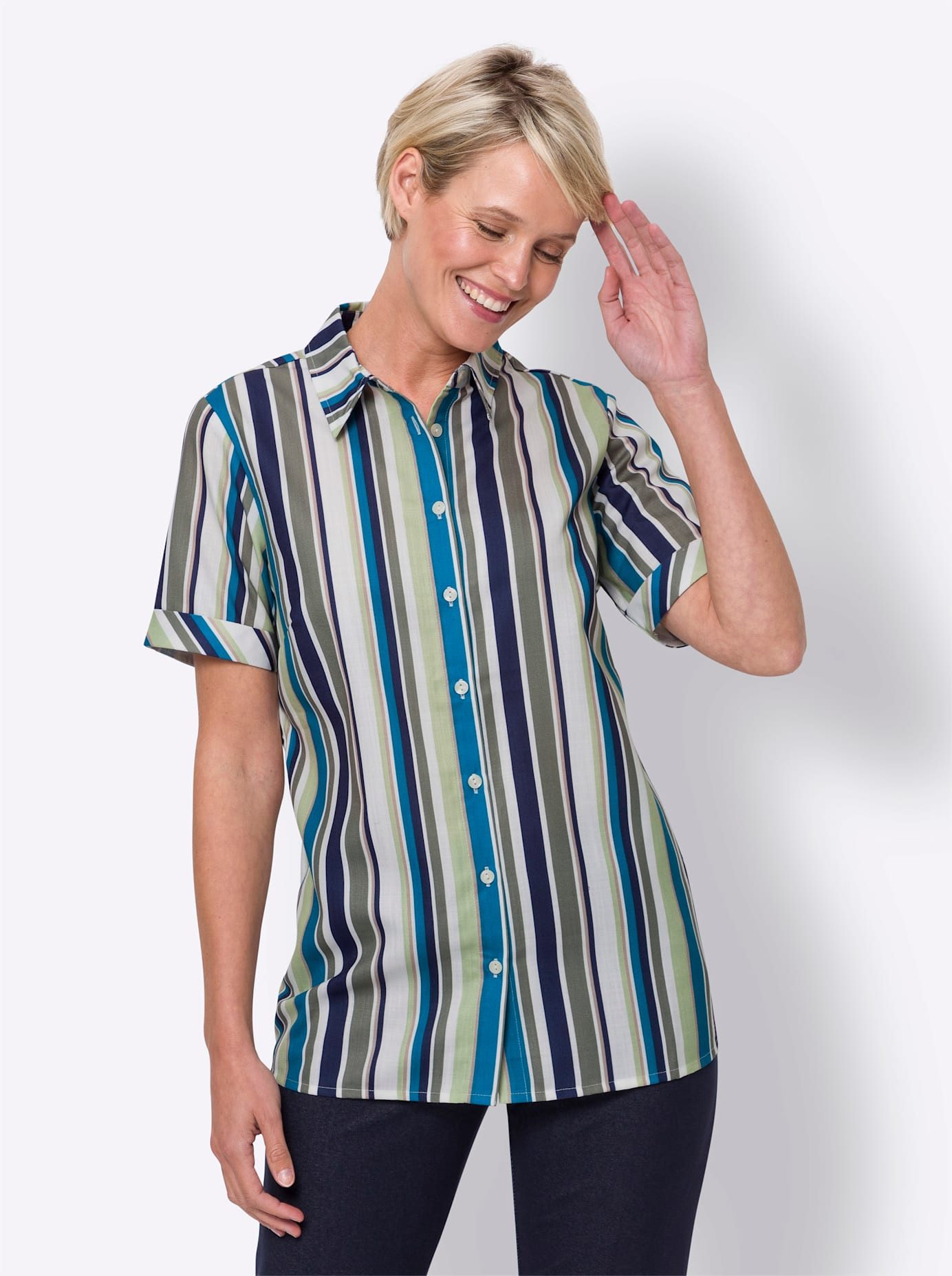 Classic Basics Overhemdblouse dames dames overhemden maat 42 blauw