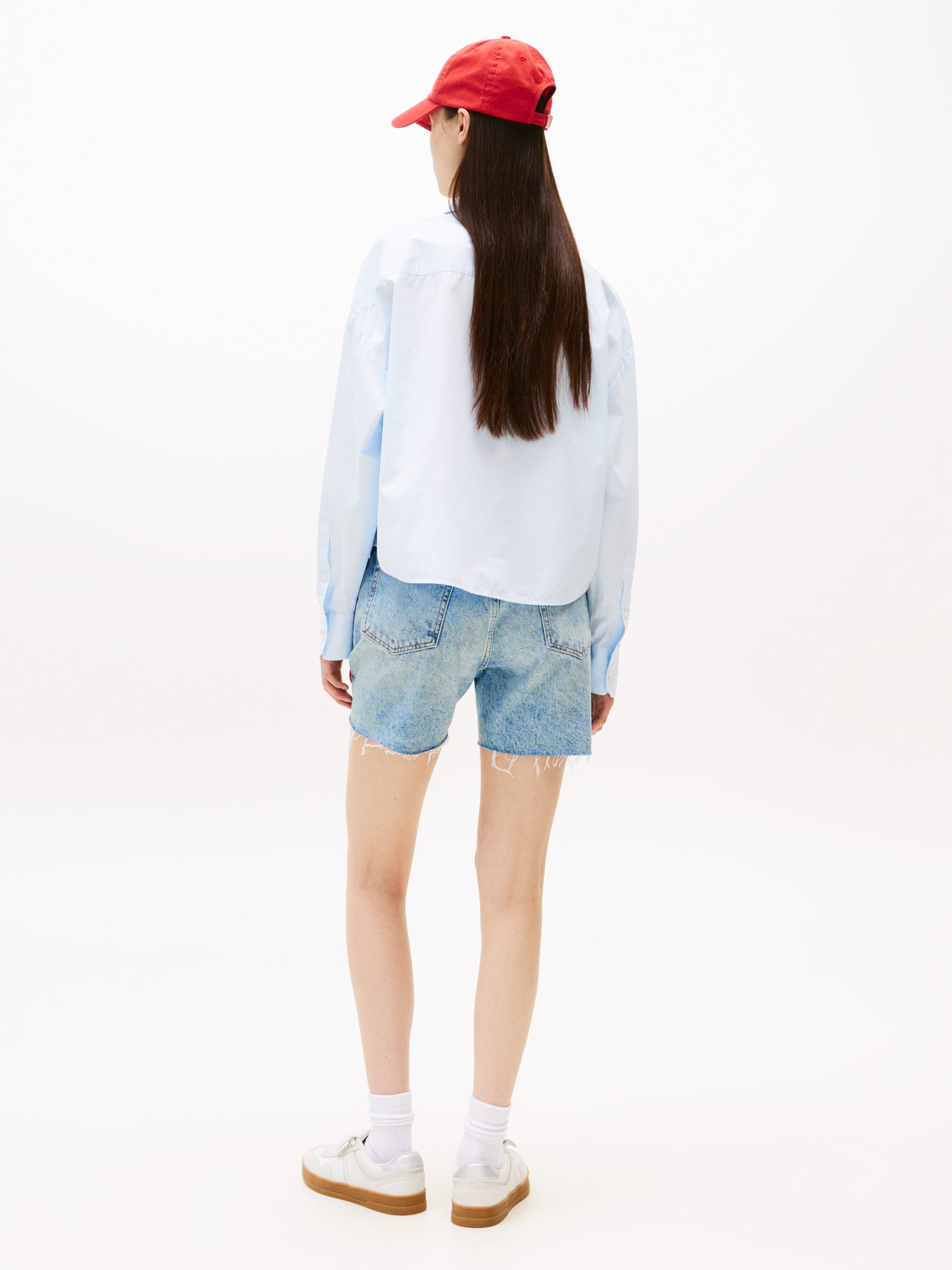 TOMMY JEANS Overhemdblouse TJW REG CROP STRIPE POPLIN SHIRT