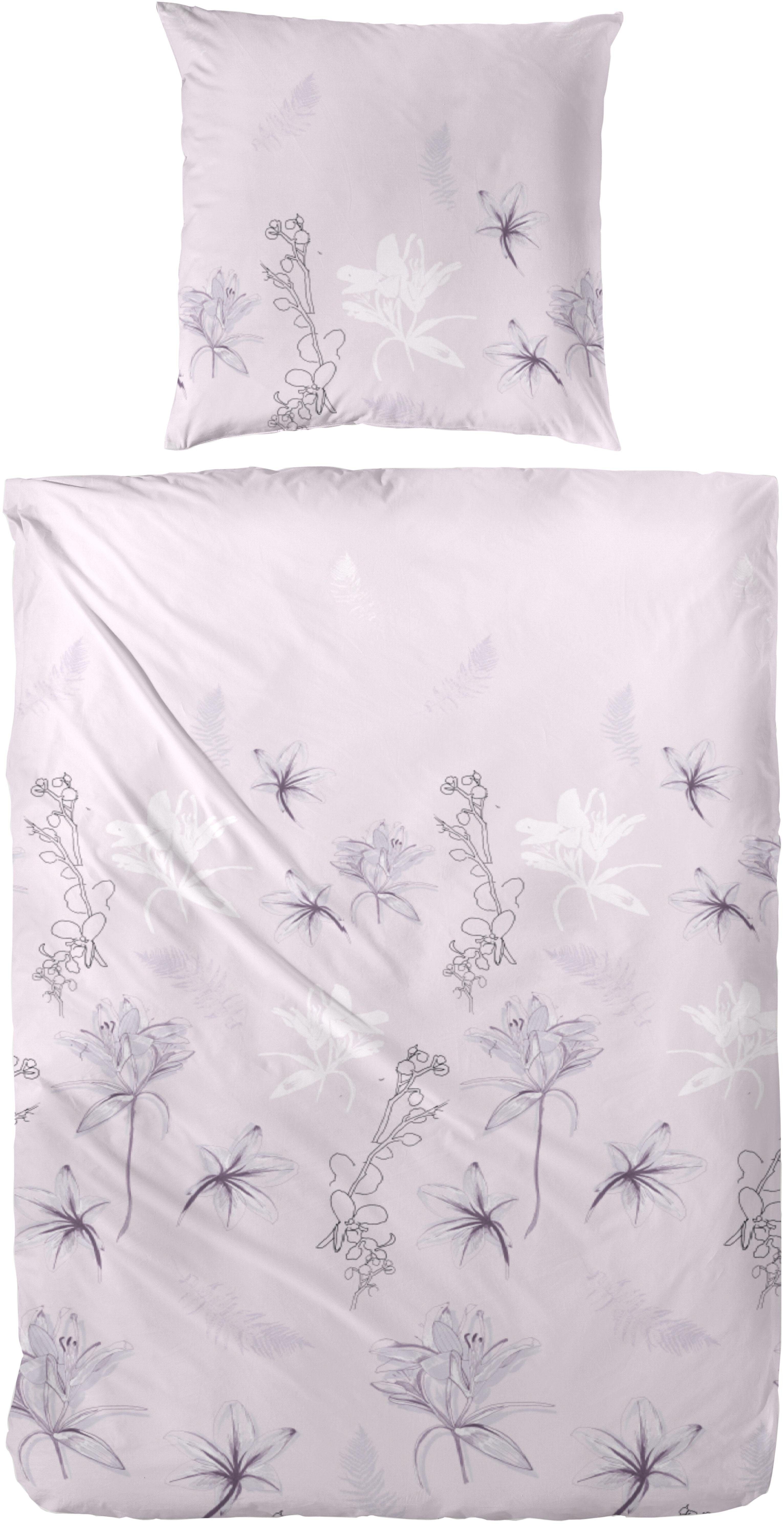 Primera Overtrekset Severa met bloemen dekbedovertrekken maat 1x 155x220 cm roze