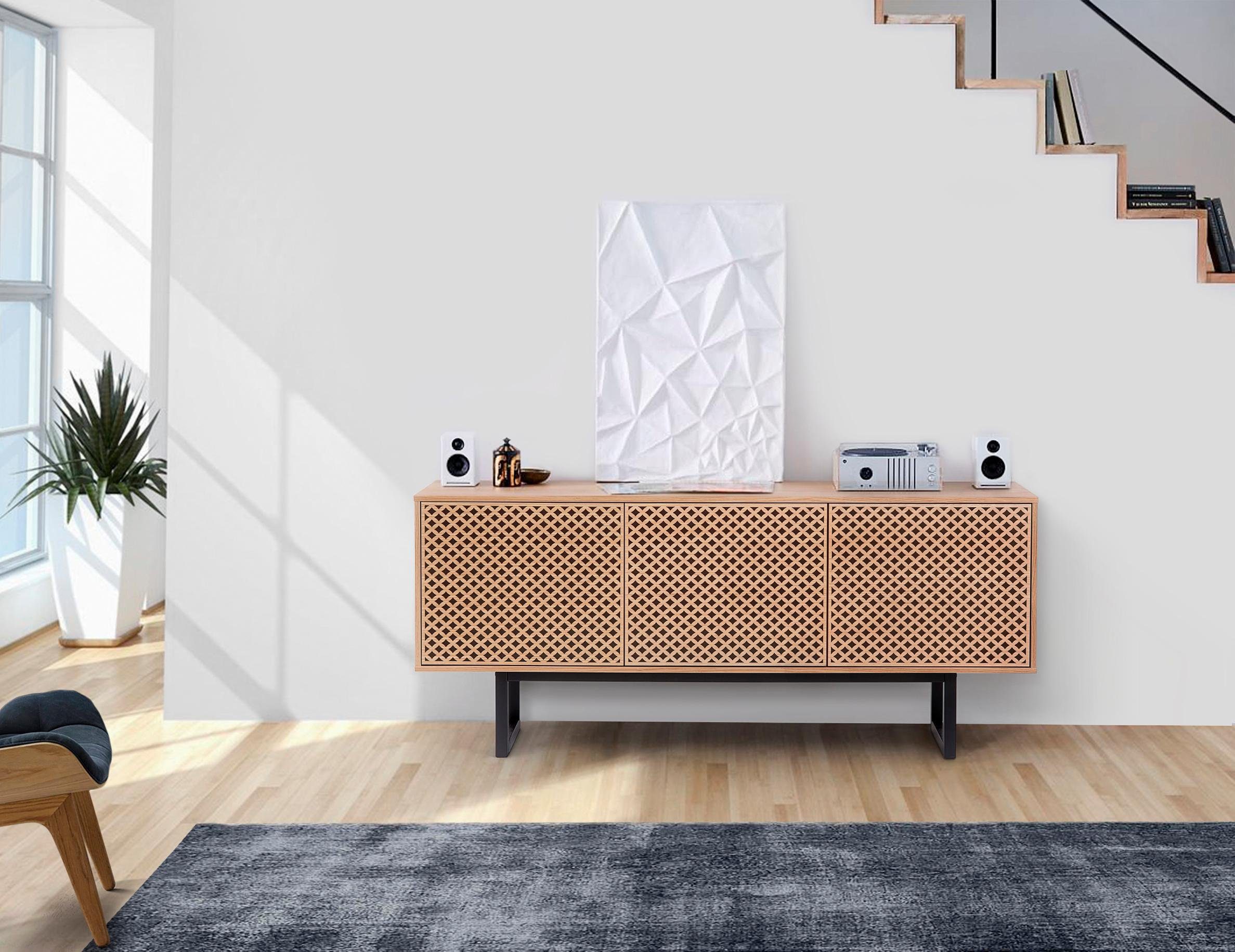 Woodman Dressoir Malena Commode met push-to-open functie, breedte 175 cm