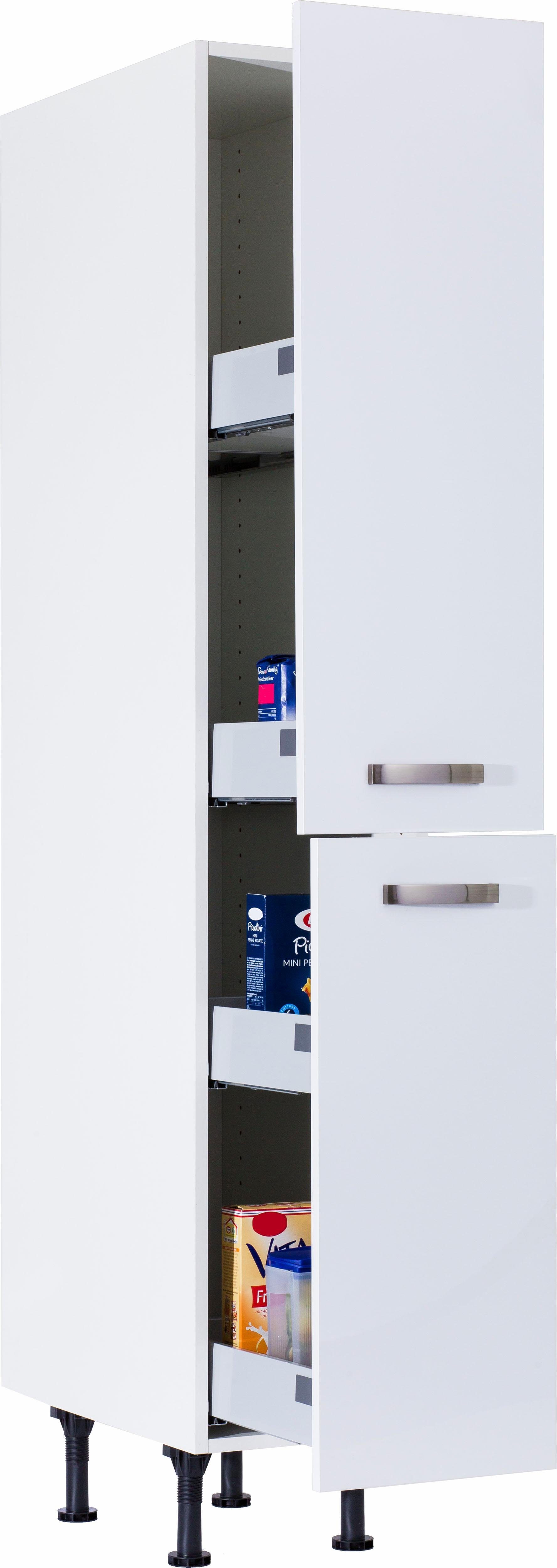 OPTIFIT Apothekerskast Cara met 2 volledig uittrekbare laden en 4 legplanken, in hoogte verstelbare poten, breedte 30 cm