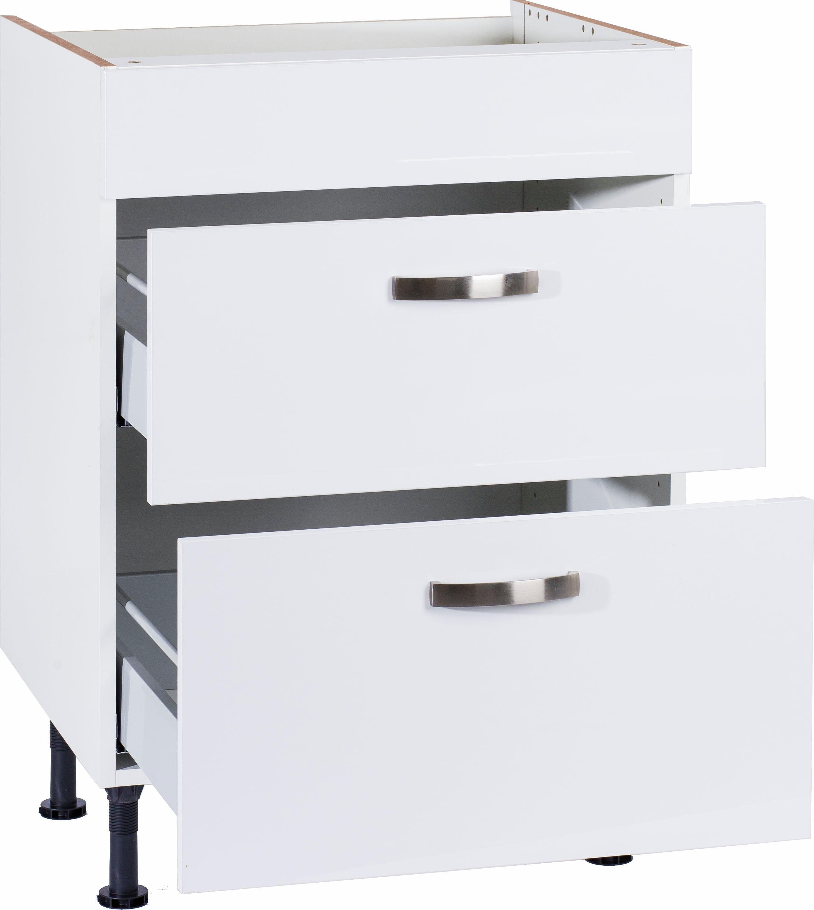 Kochstation Ombouwkast voor fornuis KS-Cara Breedte 60 cm, met volledig uittrekbare laden en soft-closefunctie