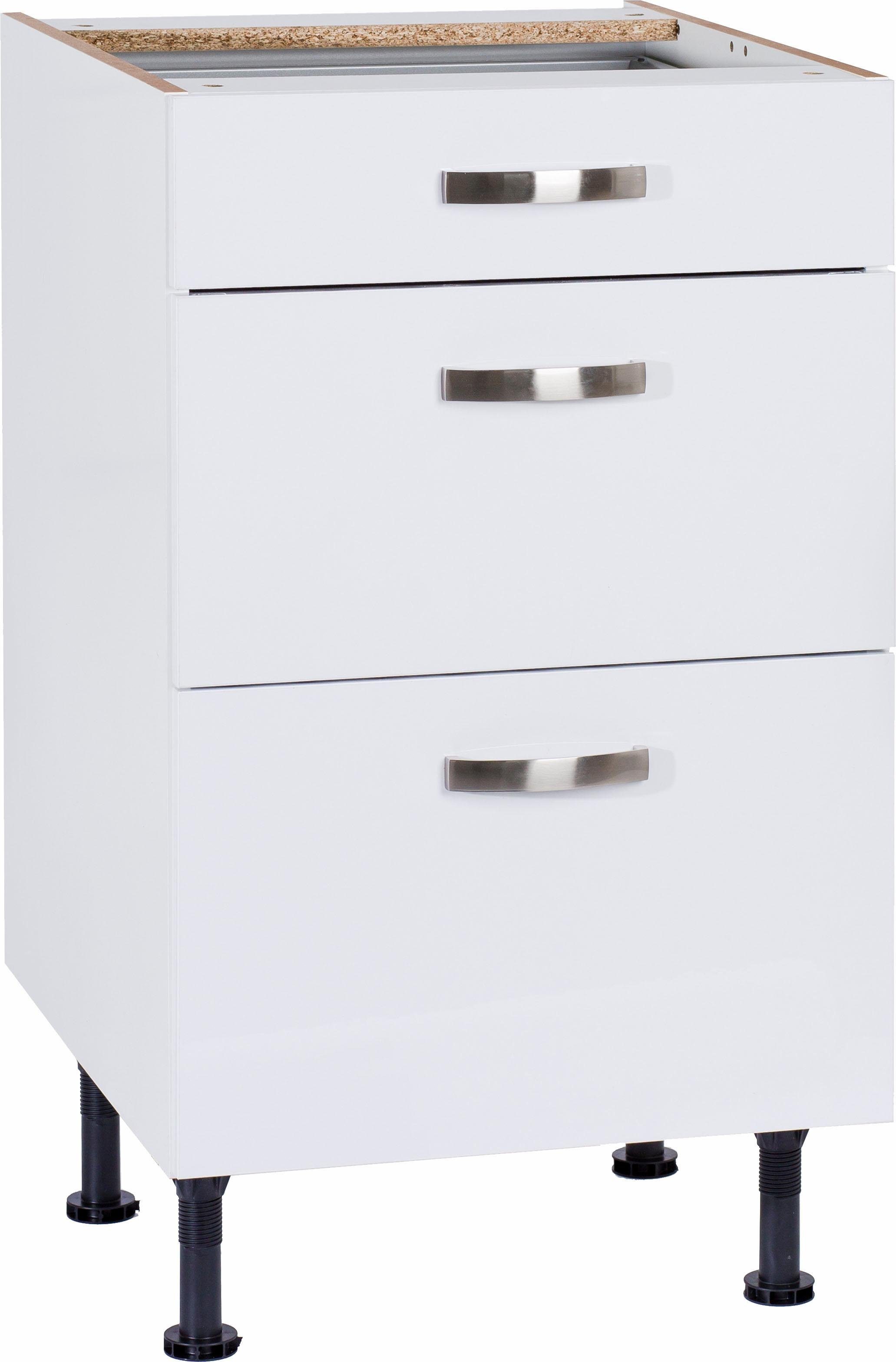 OPTIFIT Onderkast Cara Breedte 50 cm, met volledig uittrekbare laden en soft-closefunctie onderkasten wit