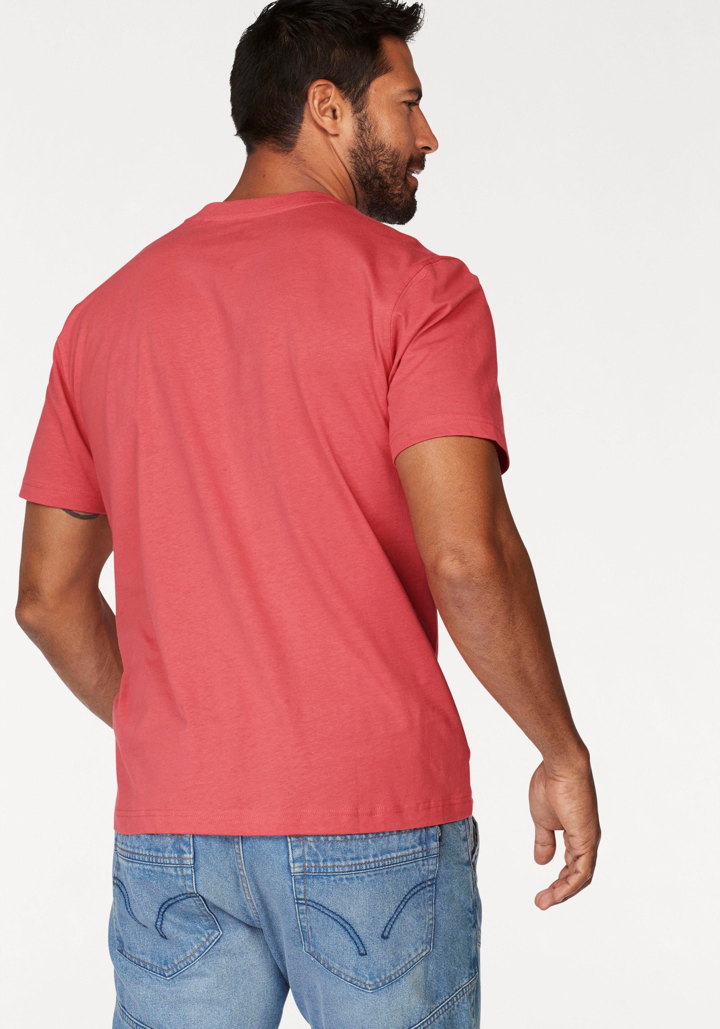 Man's World Shirt met ronde hals korte mouwen, casual pasvorm, bedrukt, ronde hals