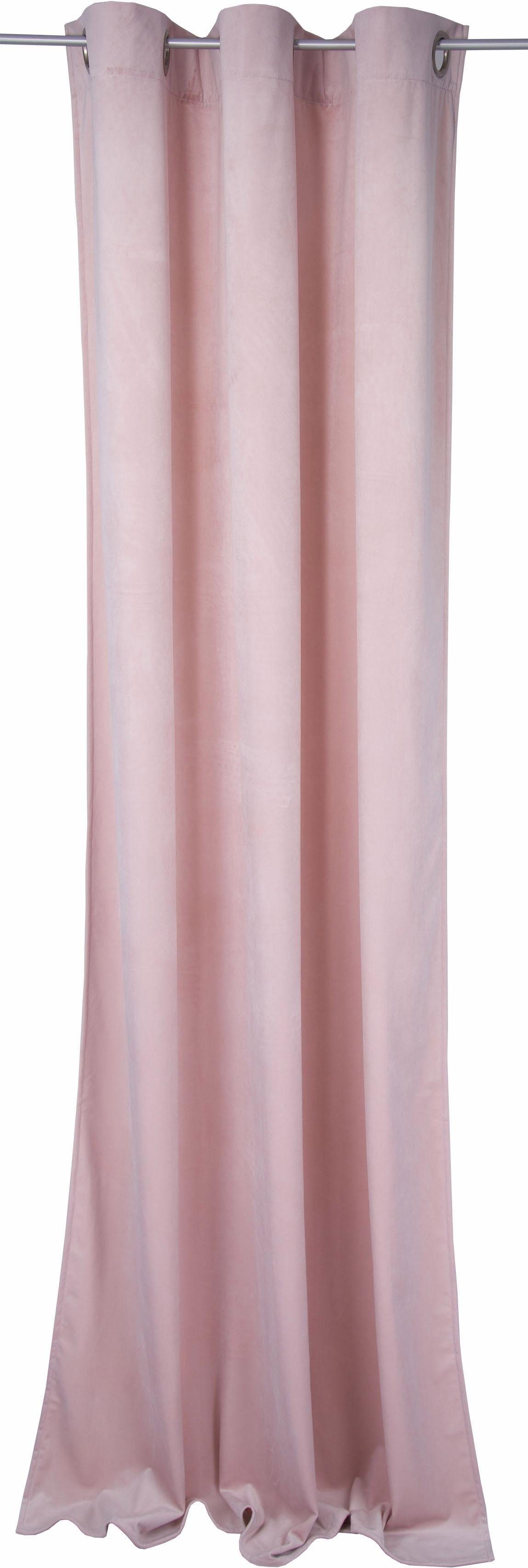 TOM TAILOR HOME Gordijn FRENCH VELVET (1 stuk) kant & klaar gordijnen maat H/B: 245/135 cm roze